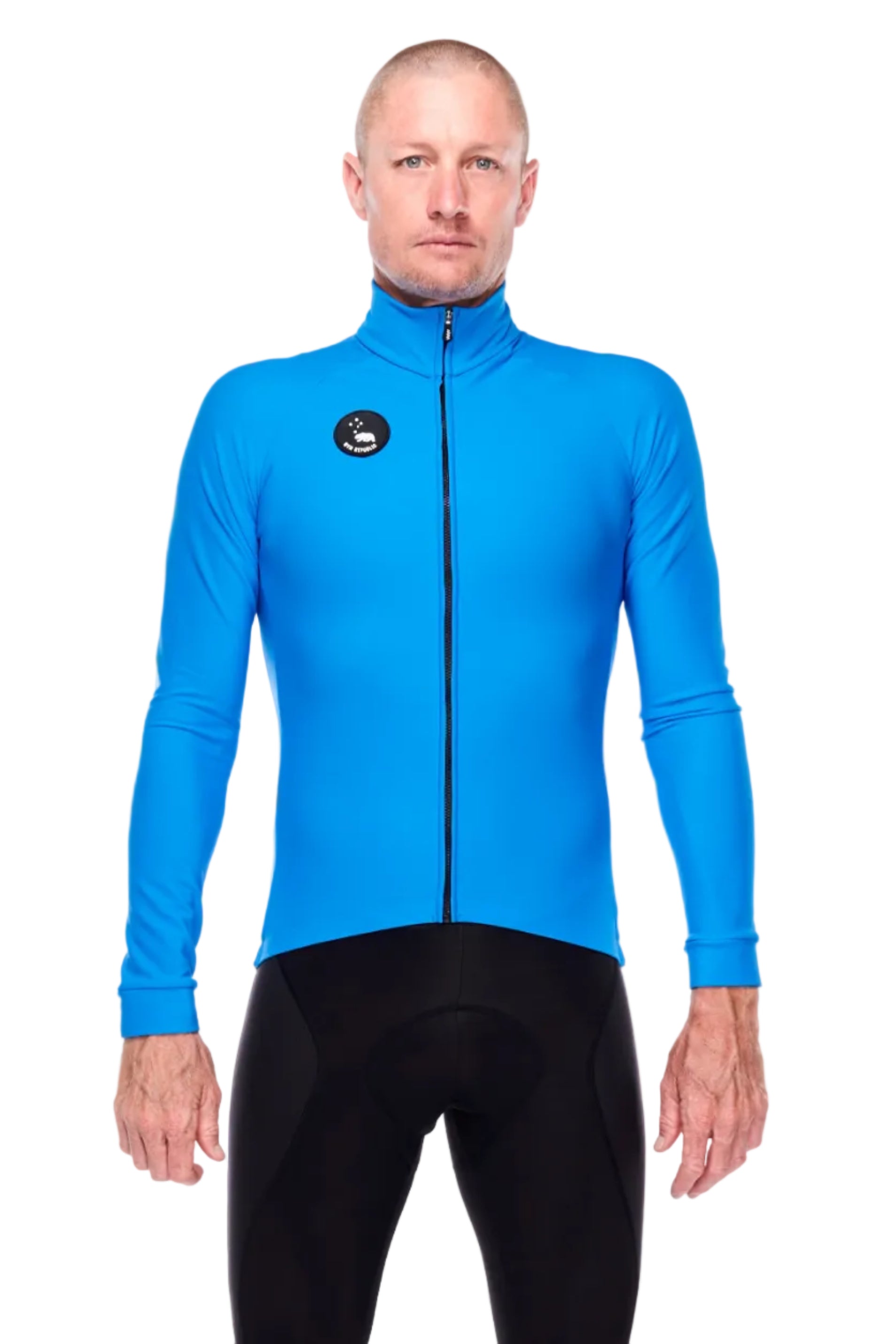 Men's Italian Thermal Cycling Jacket - Electric Blue