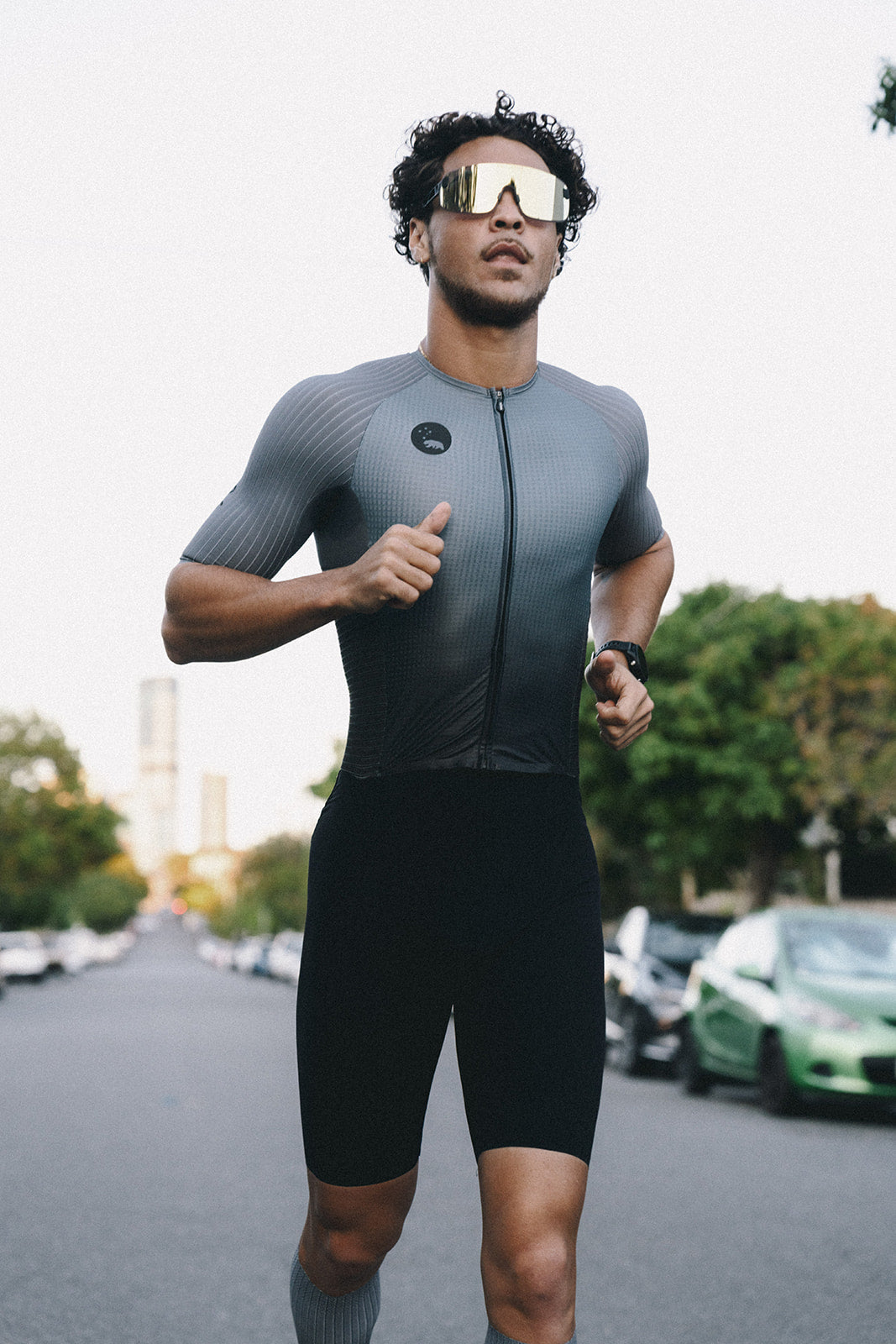 Men's CdA Aero Tri Suit - Gunmetal Grey