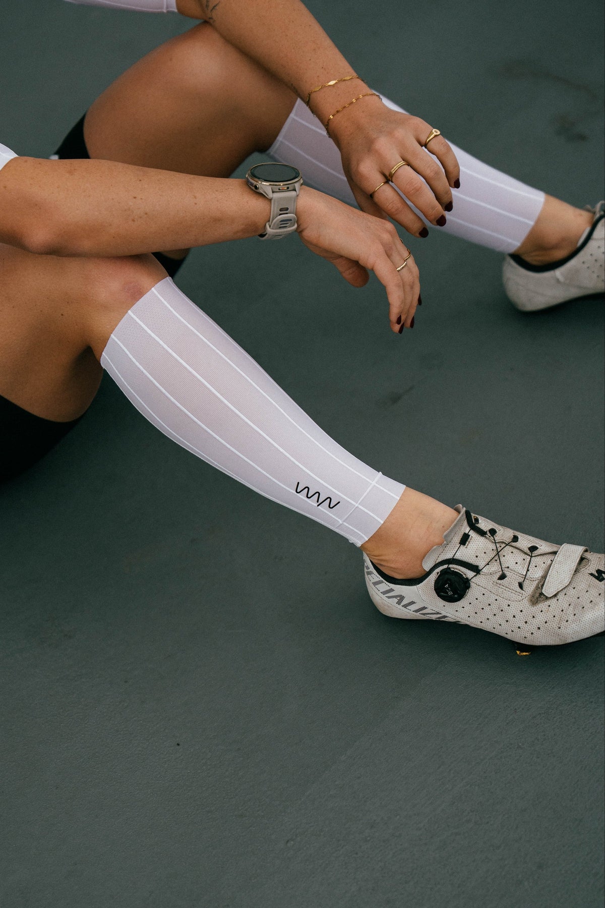 Unisex CdA Evo Calf Sleeve - White