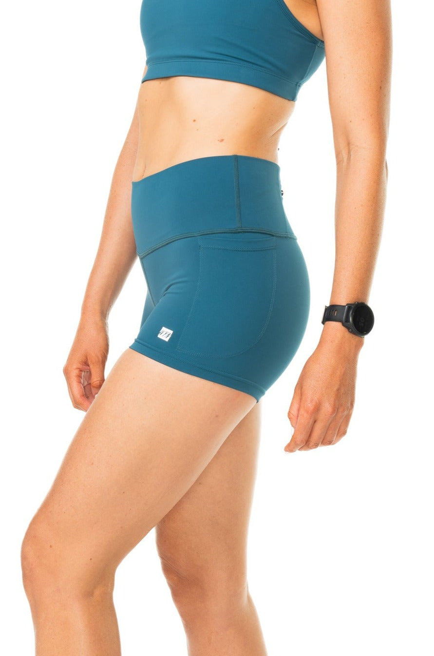 WYN Active PR shorts 2.0 (with side pockets) - Jade