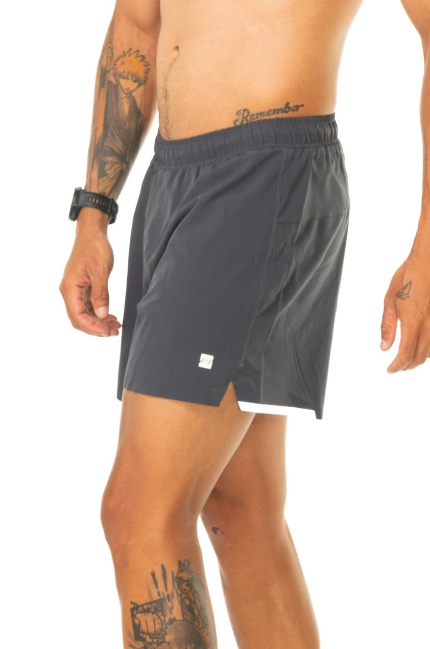 WYN active noosa 2.0 run short (5")- charcoal