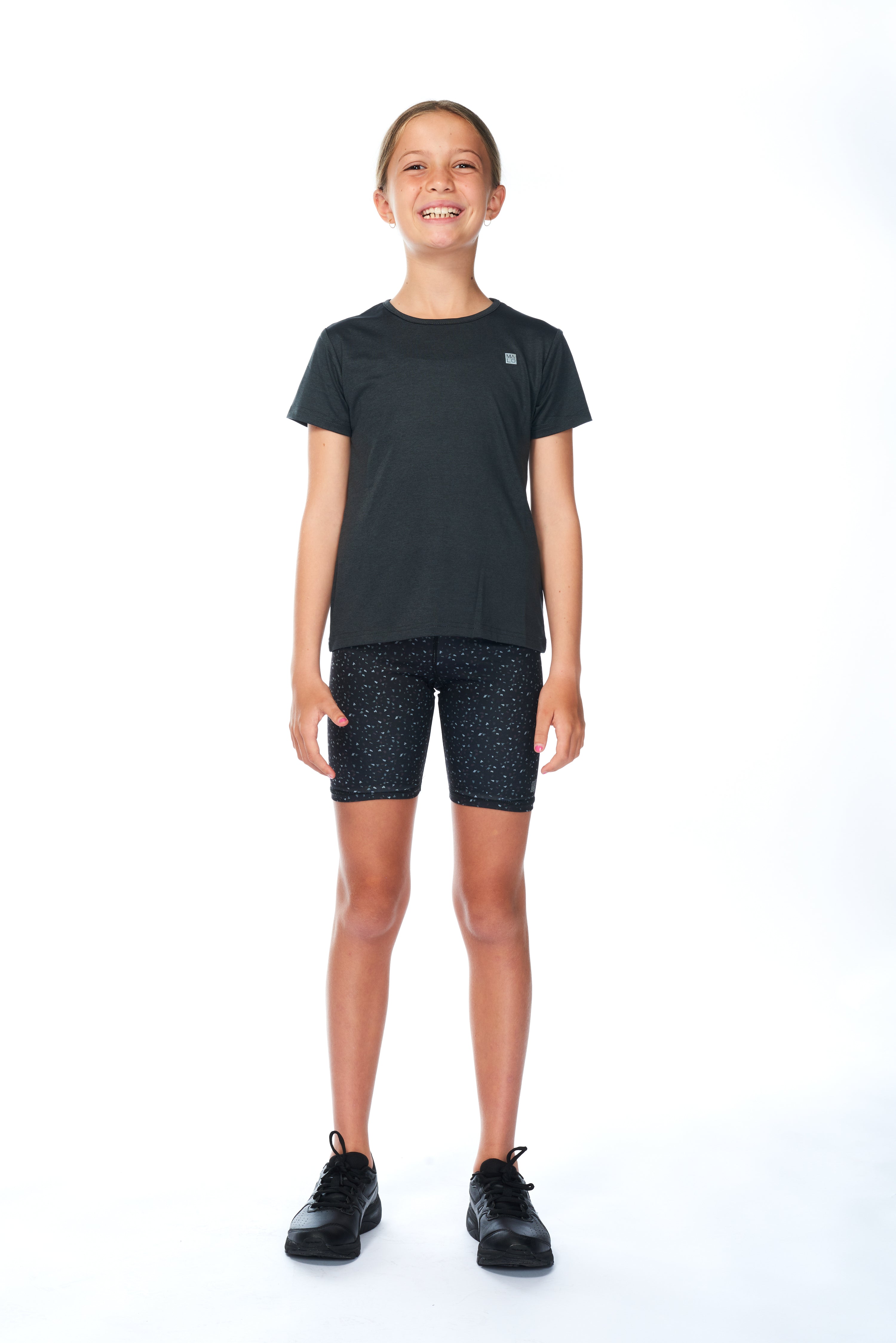 WYN by MALO Girls Tee - Dark Grey
