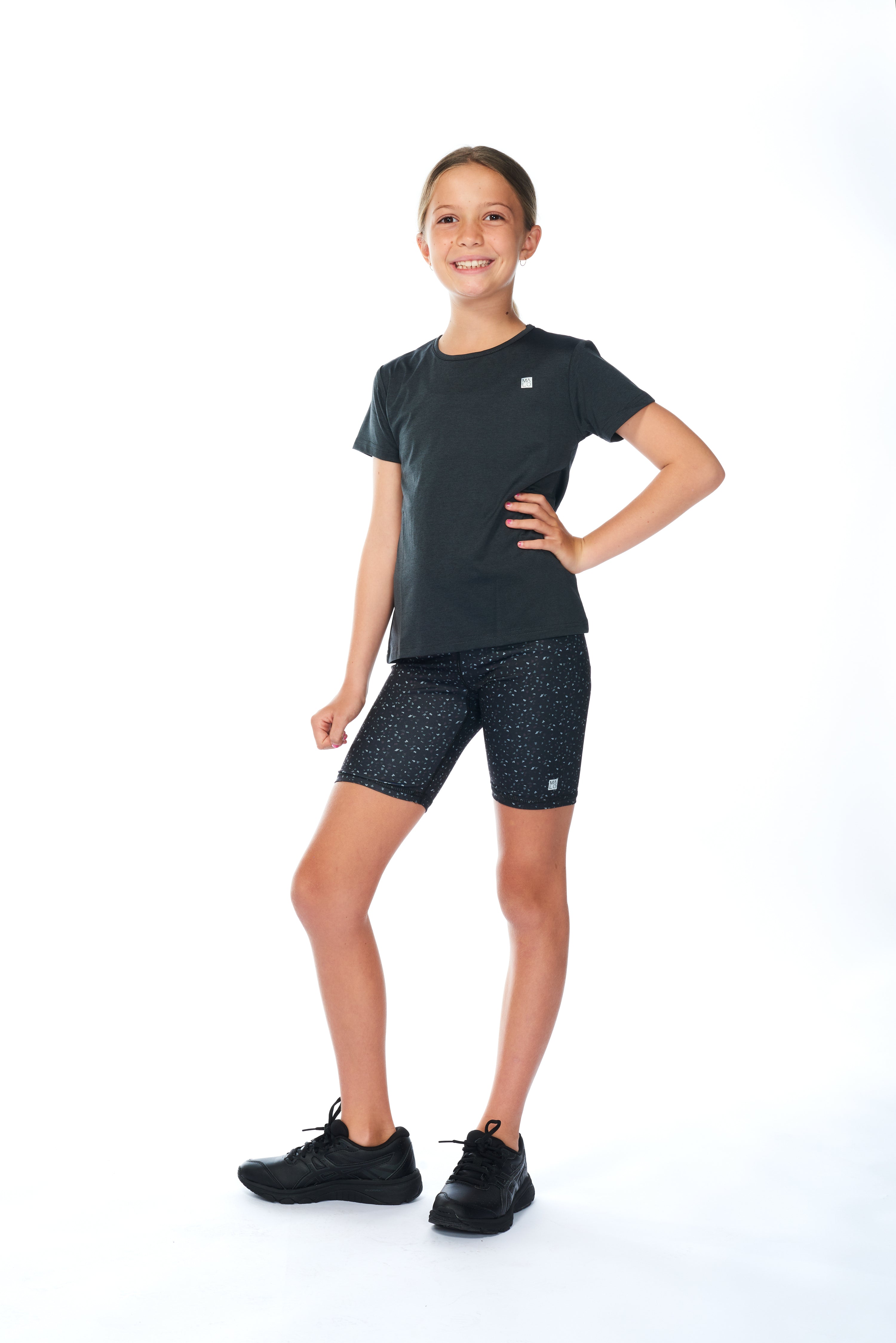 WYN by MALO Girls Biker Shorts - Obsidian