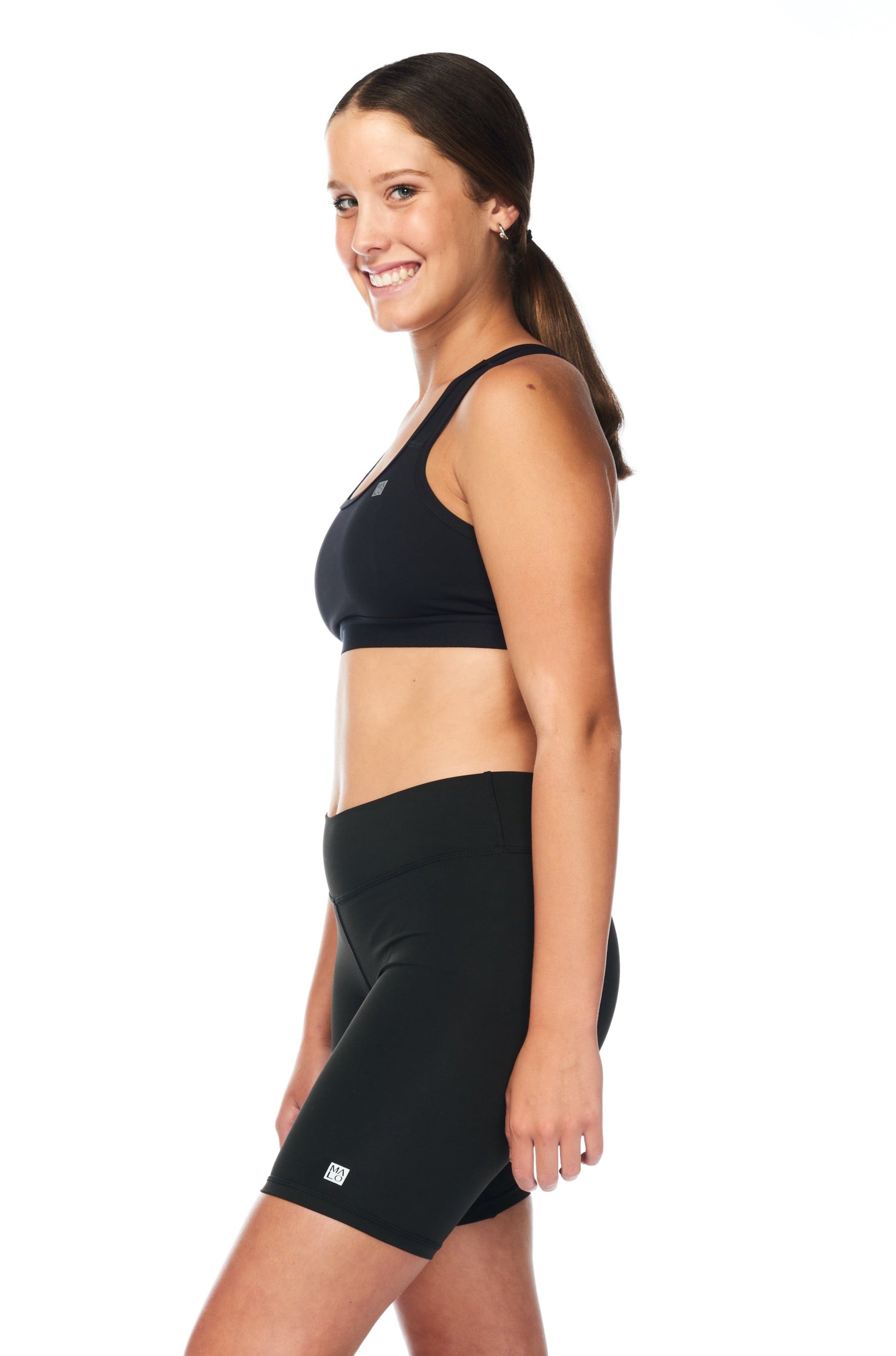 WYN by MALO Girls Biker Shorts - Black