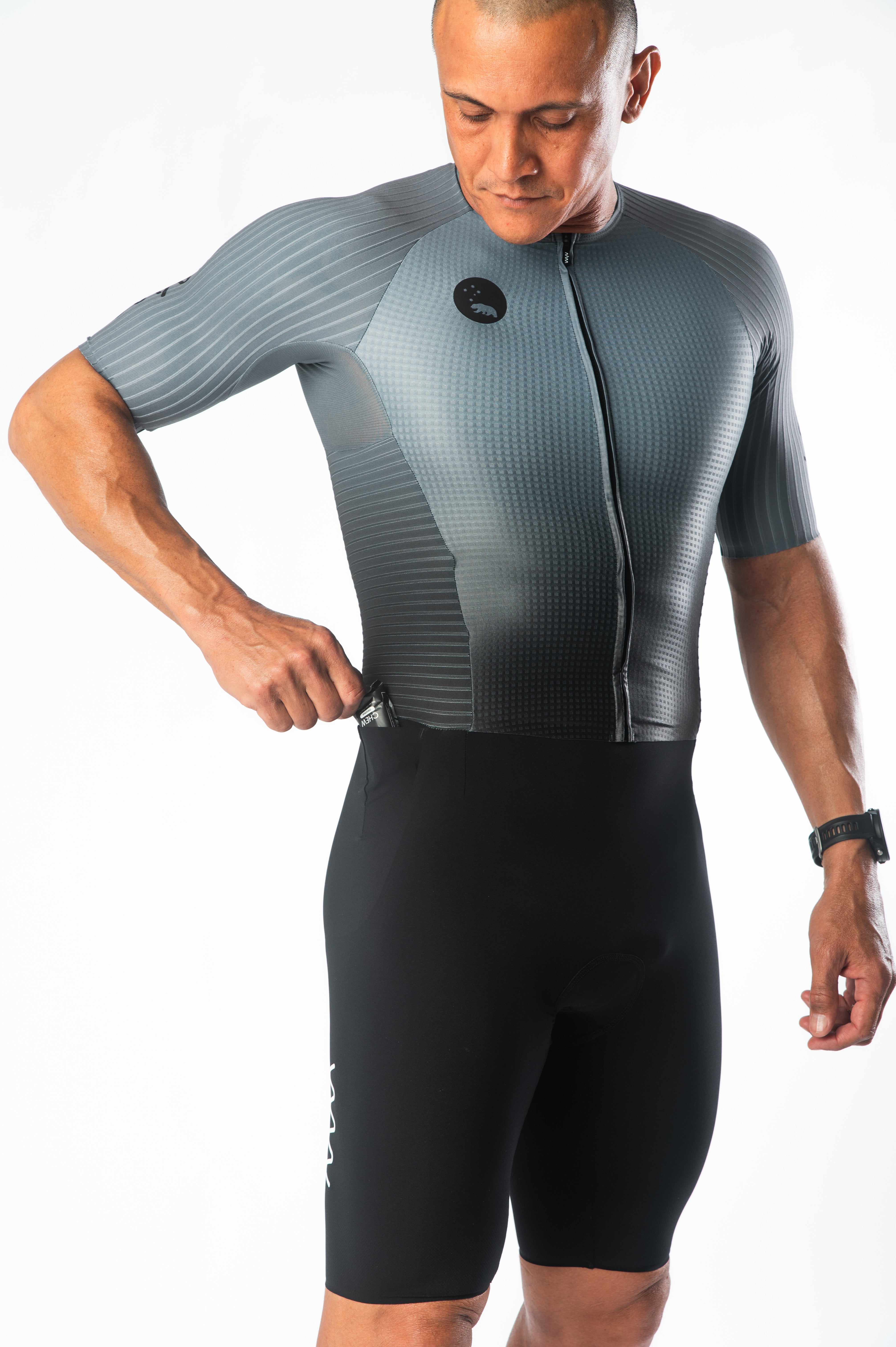 Men's CdA Aero Tri Suit - Gunmetal Grey