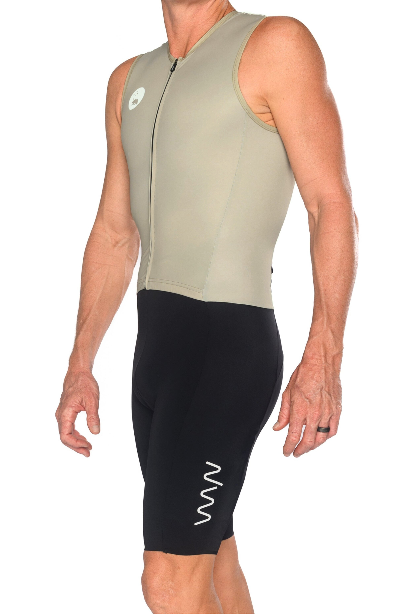 Men's Velocity Sleeveless Tri Suit - Khaki