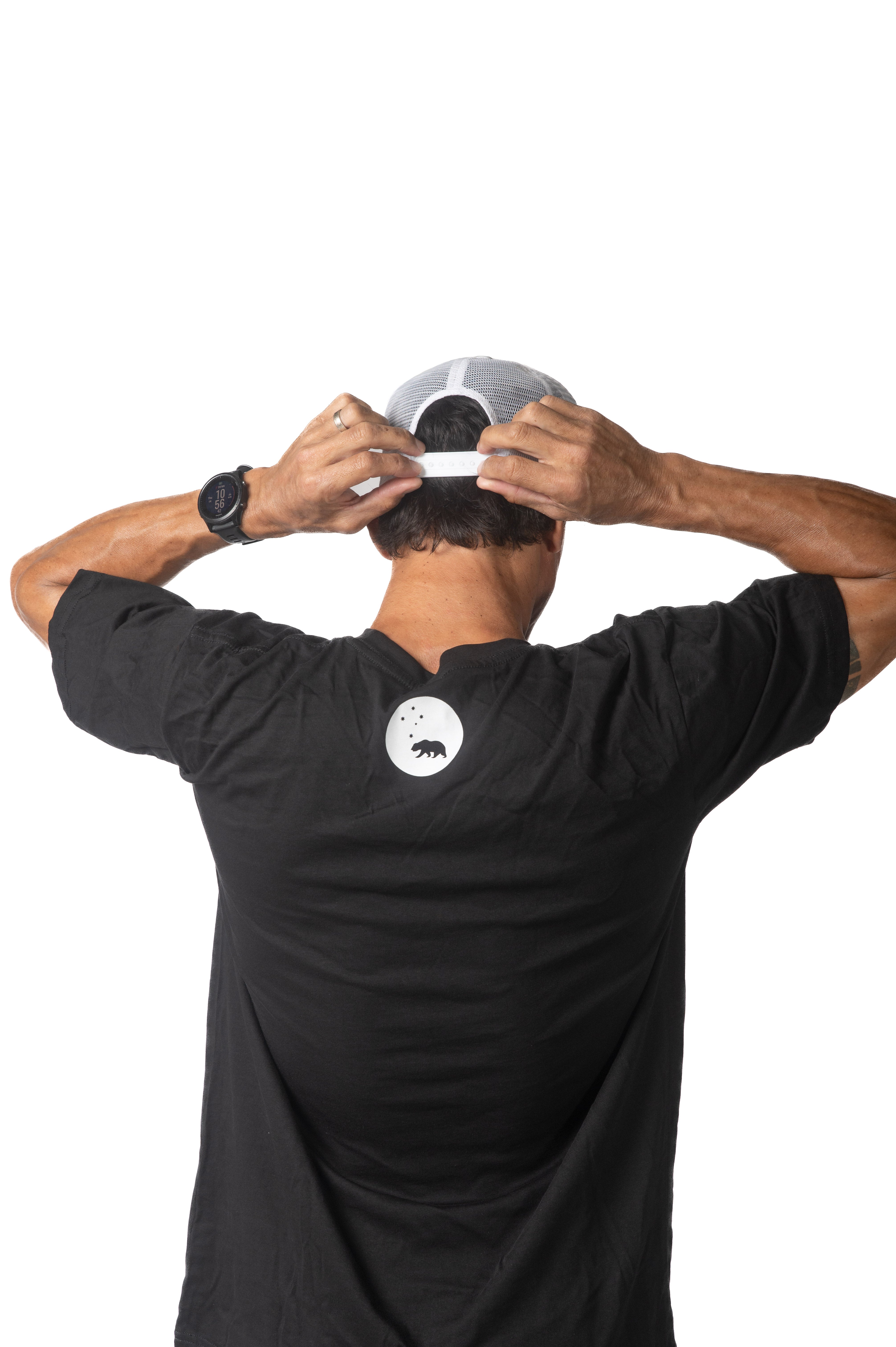 White On White Mesh Trucker