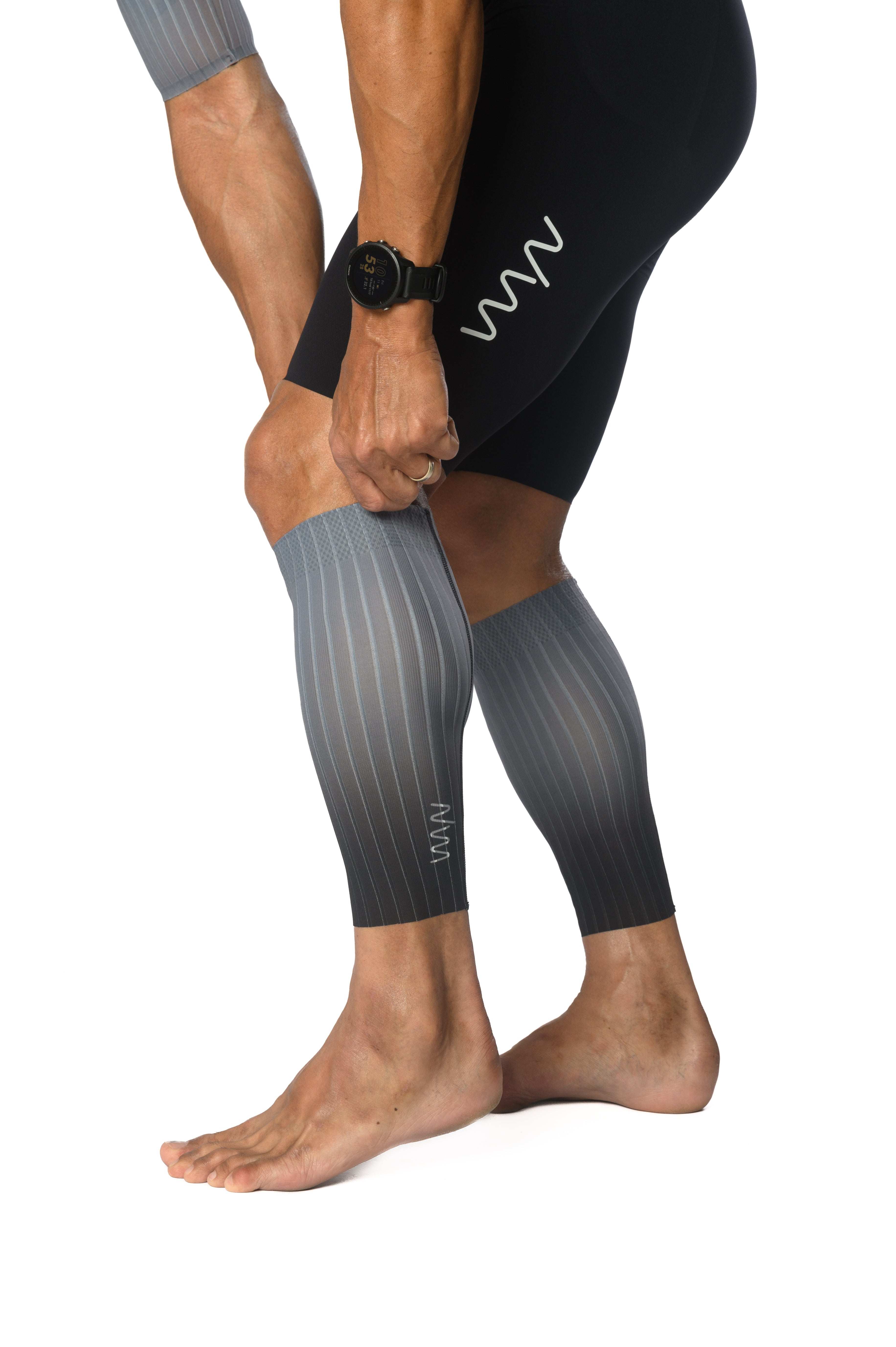 Unisex CdA Aero calf sleeve - Gunmetal Grey