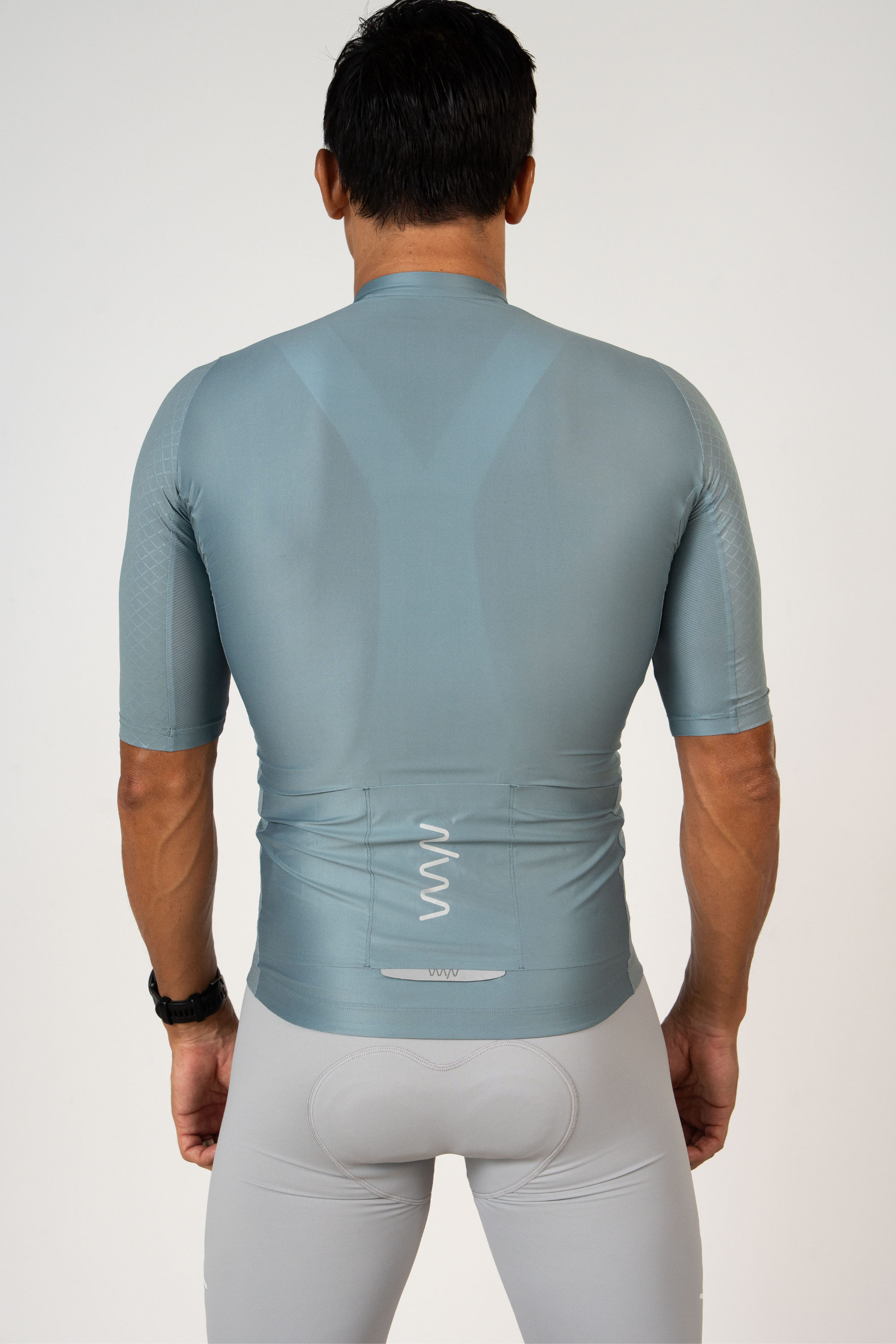 Men's LUCEO Pro Racer Cycling Jersey - Blue Sage