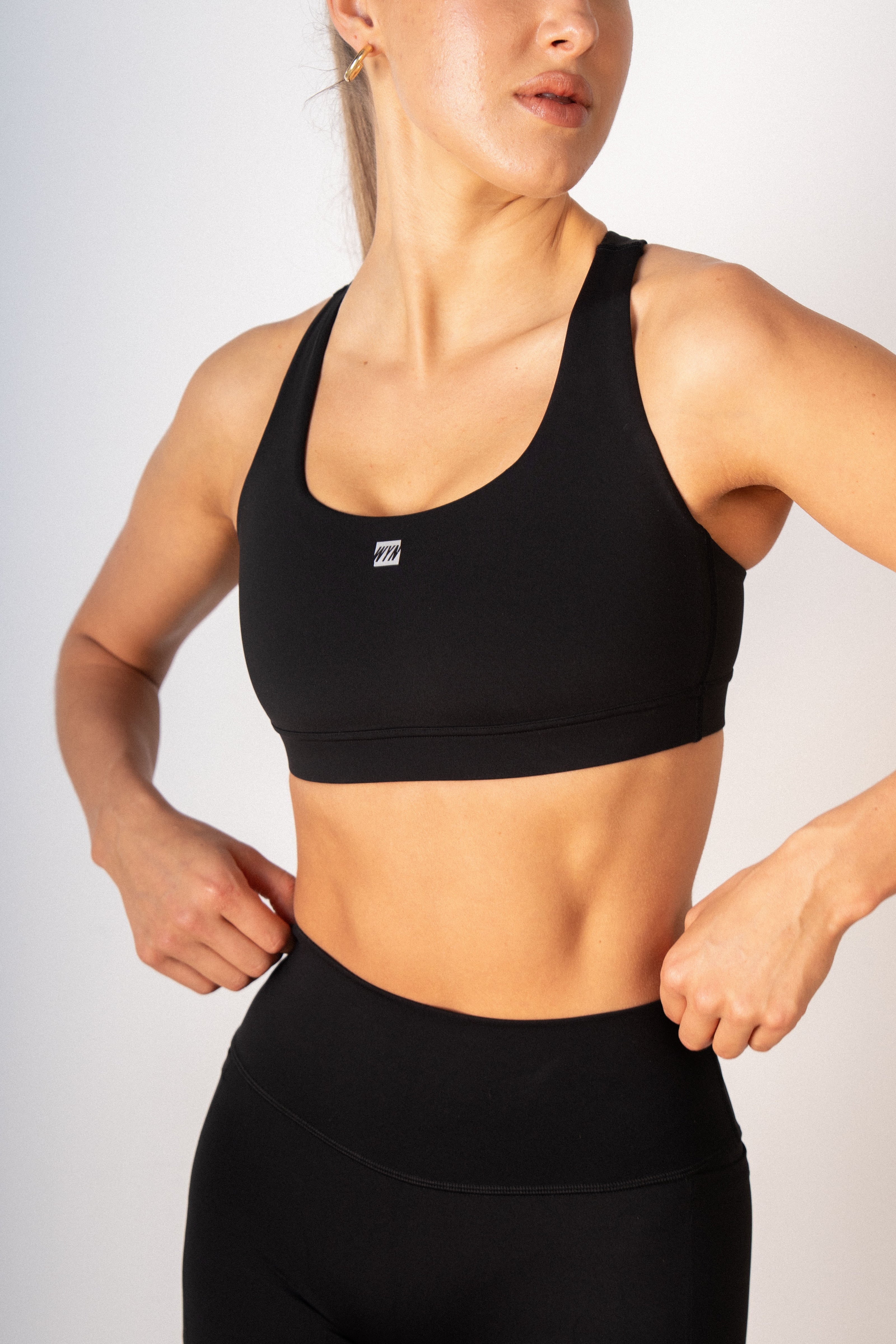 Women's Stash Racerback Bra - Black