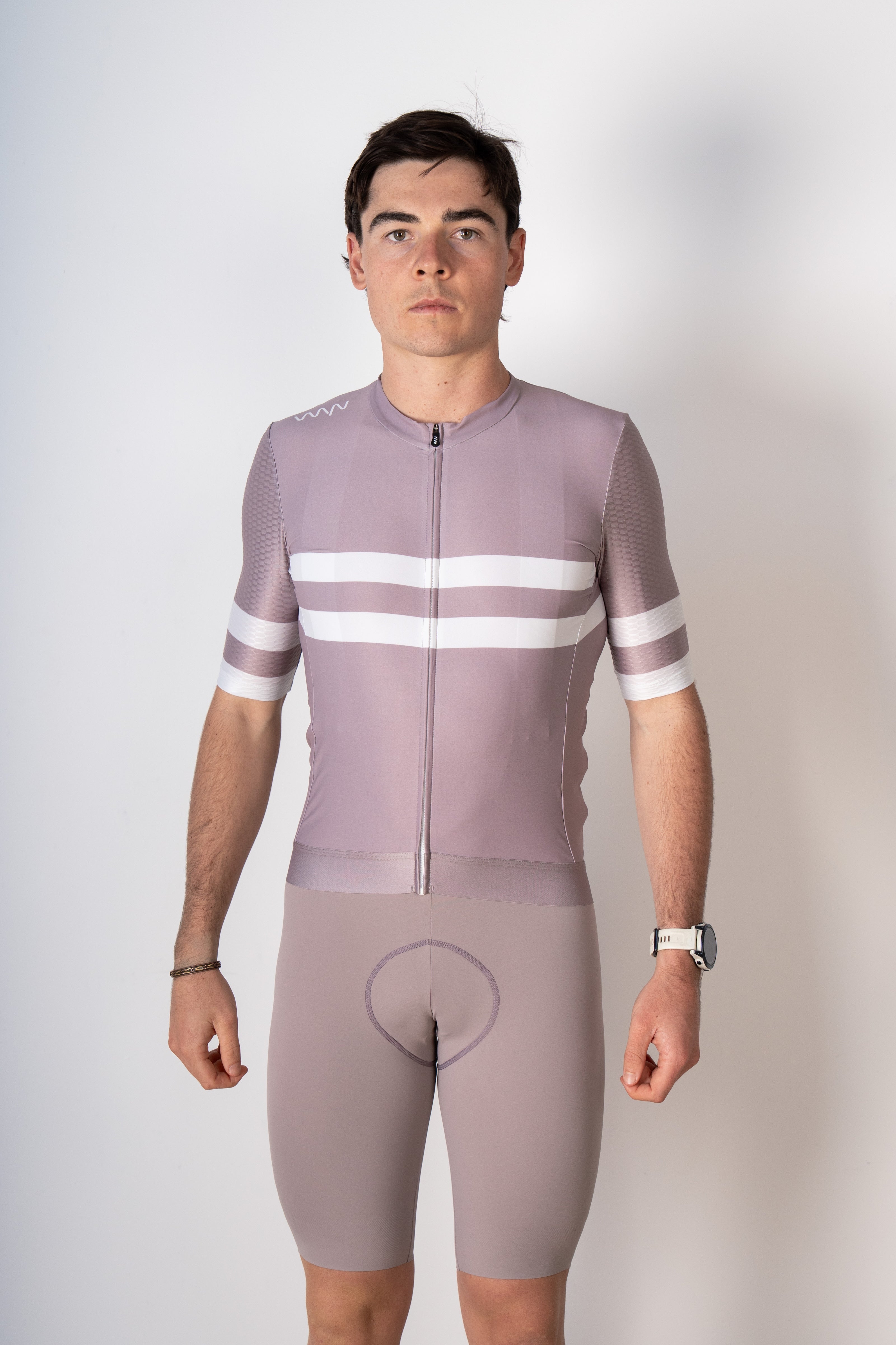 Men's Training Day Cycling Jersey - Taupe/Ivory