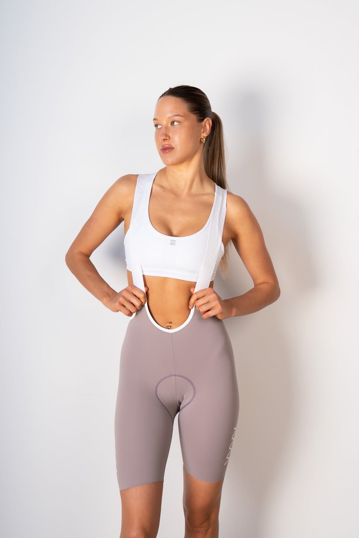 Women's Velocity 3.0 Cycling Bib Shorts - Taupe