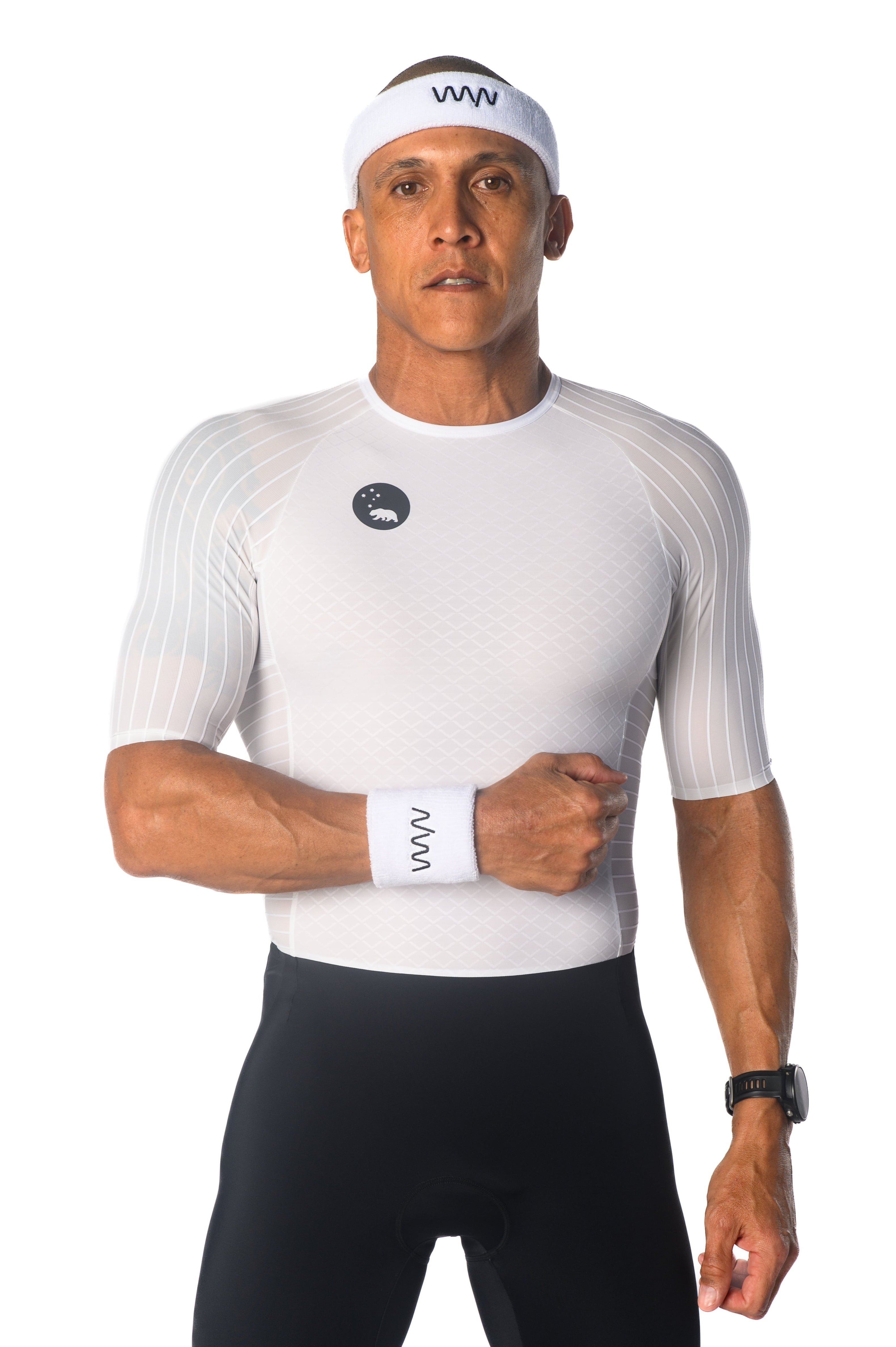 WYN Signature Sweatband Set - White