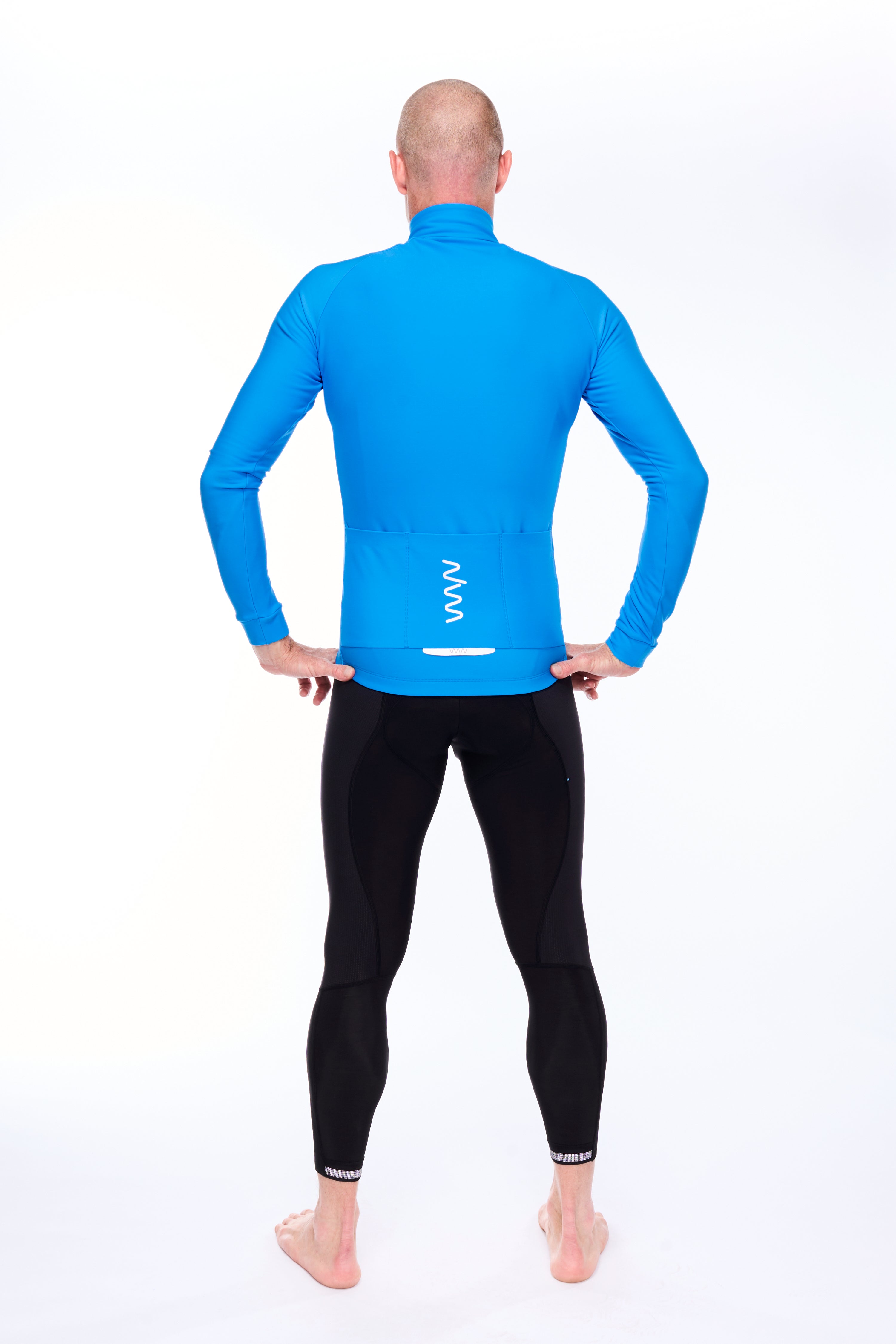 Men's Italian Thermal Cycling Jacket - Electric Blue