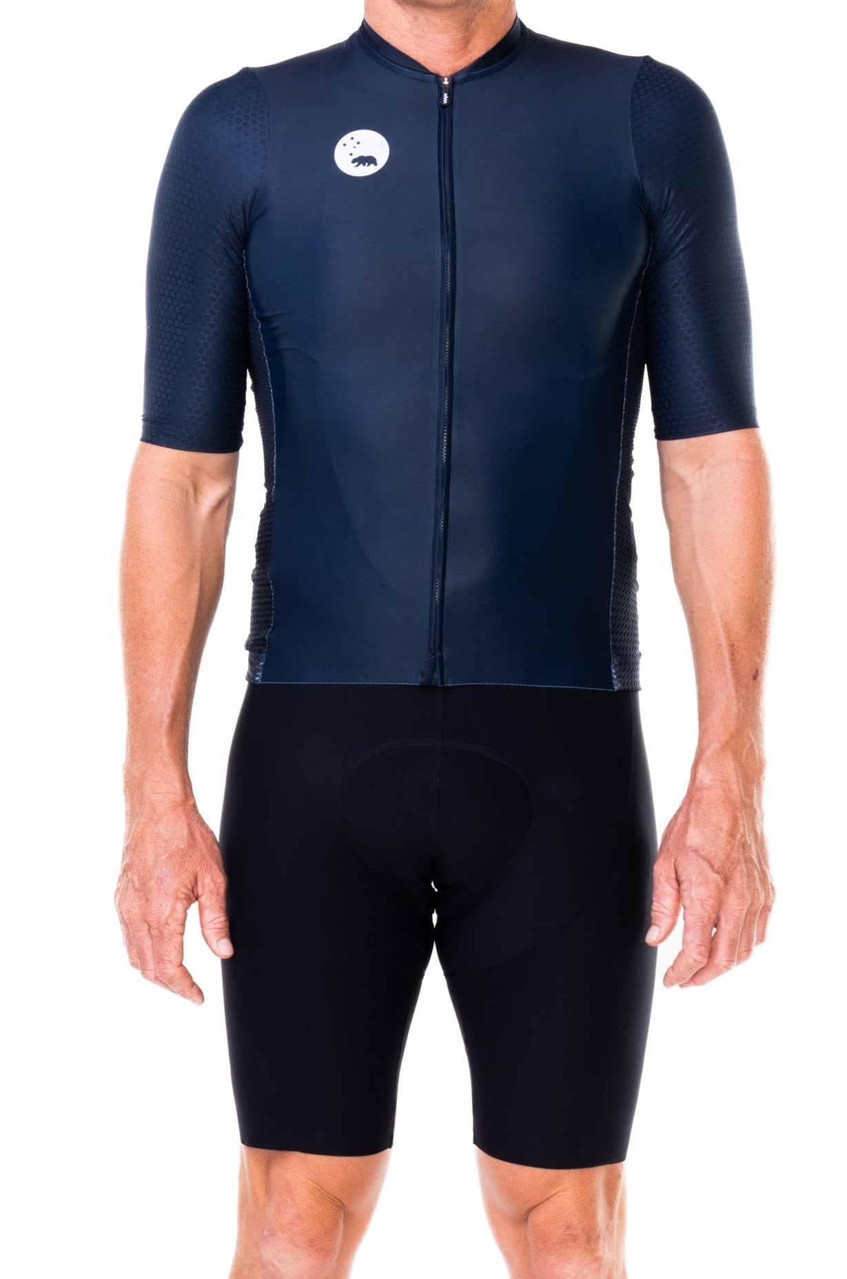 Men's LUCEO Hex Racer Cycling Jersey - Navy