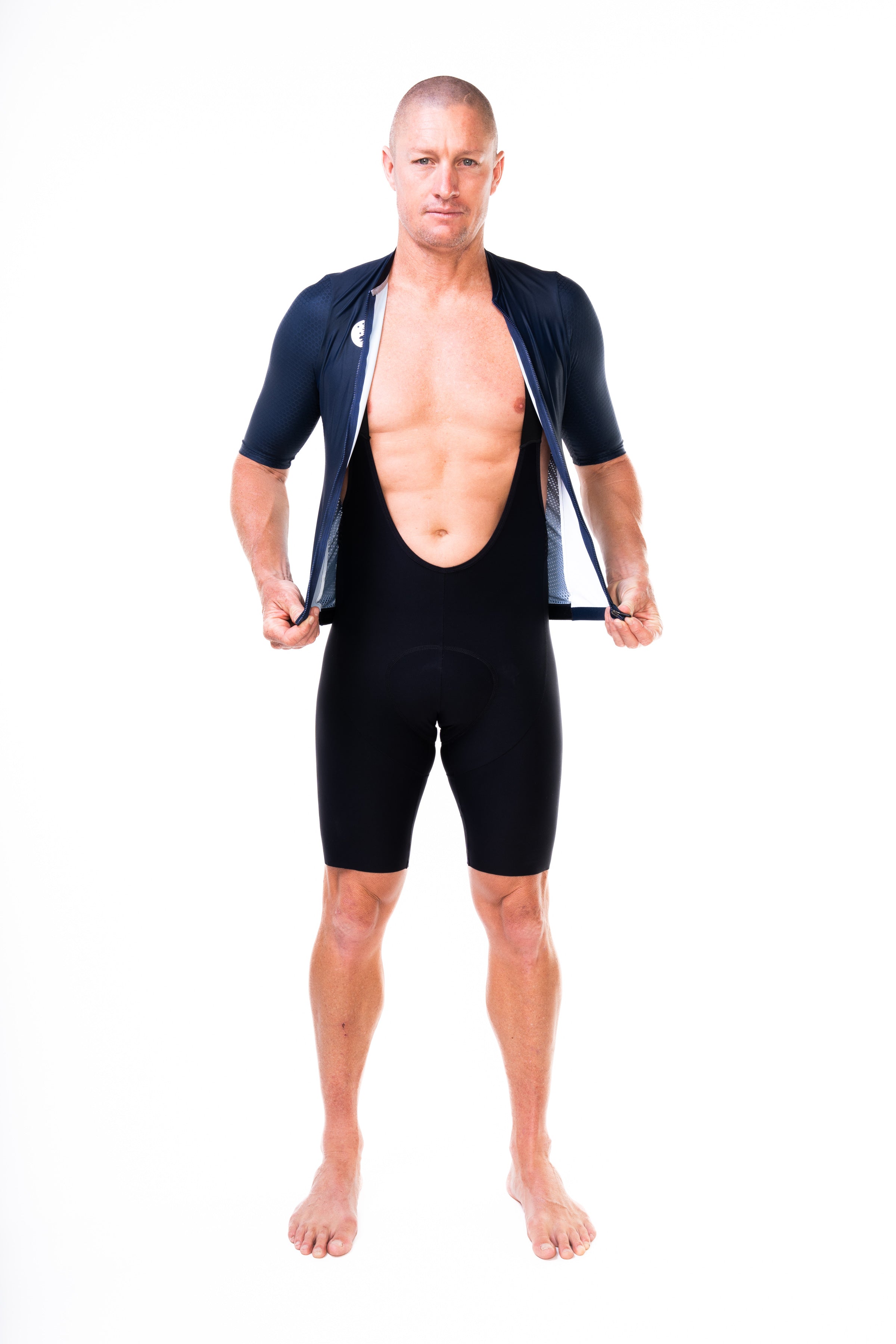 Men's LUCEO Hex Racer Cycling Jersey - Navy