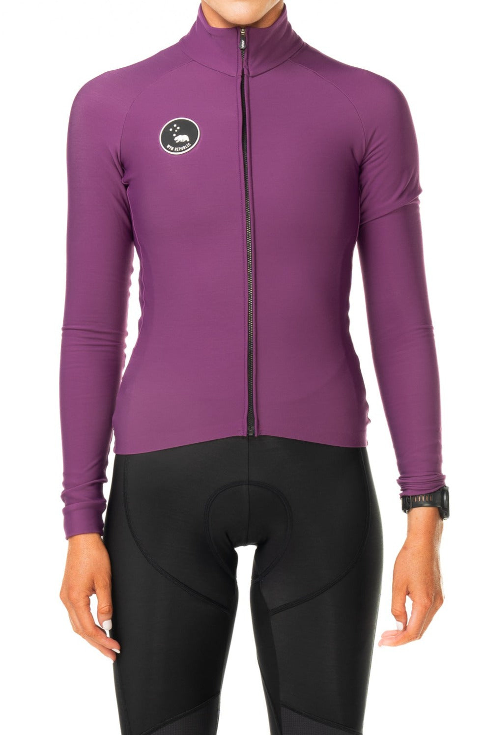 Women's Italian Thermal Cycling Jacket - Tyrian