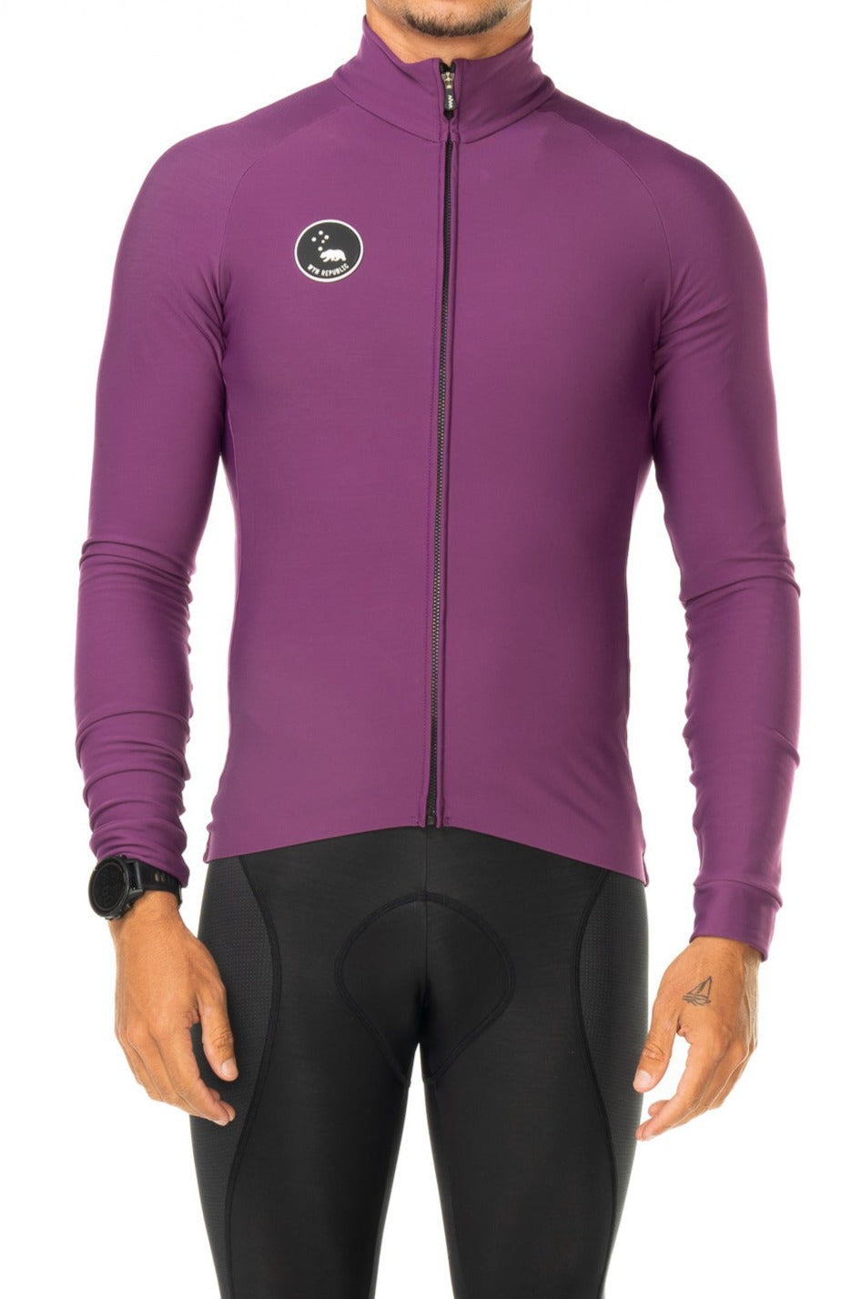 Men's Italian Thermal Cycling Jacket - Tyrian