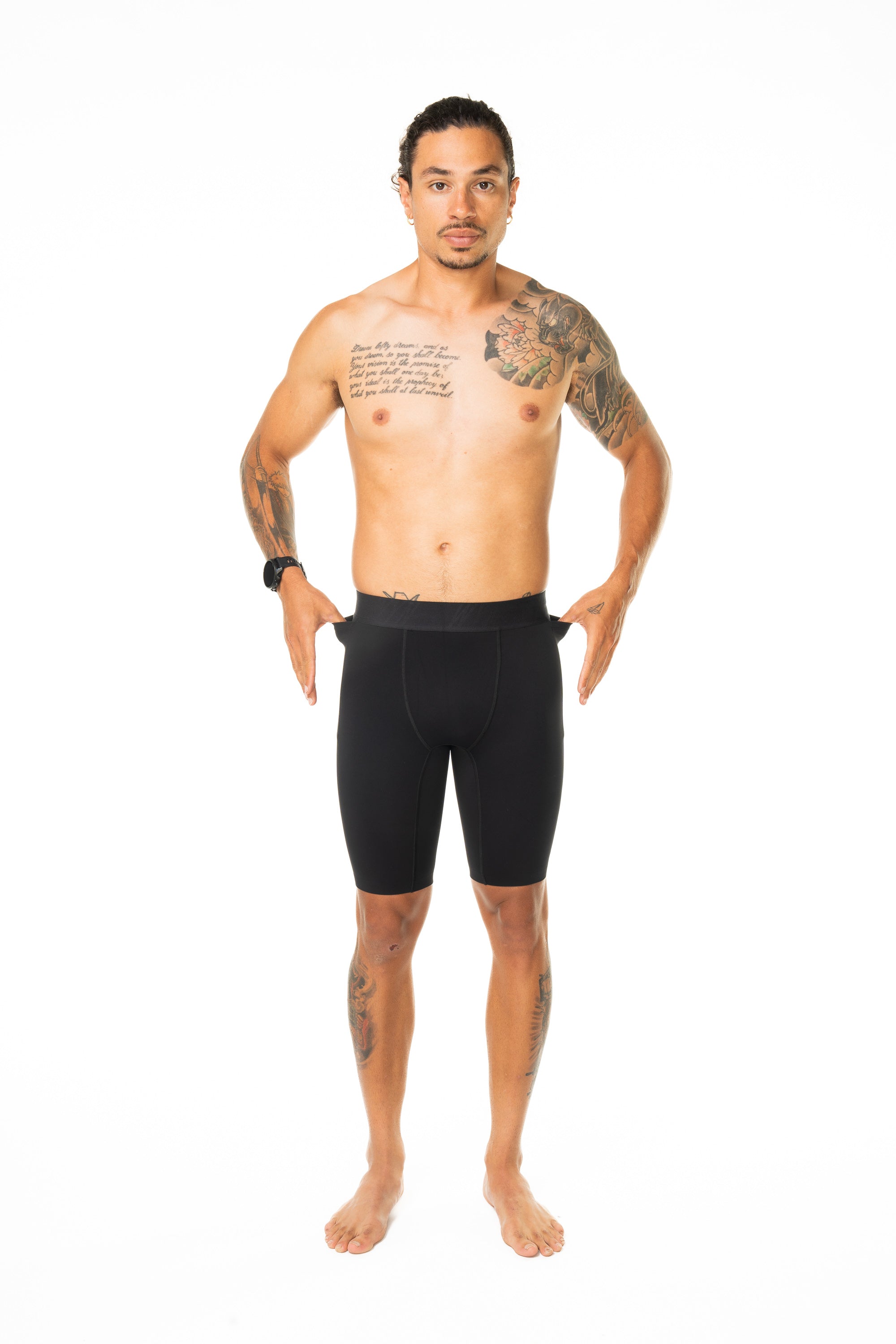 Men's Run Short Tights - Black