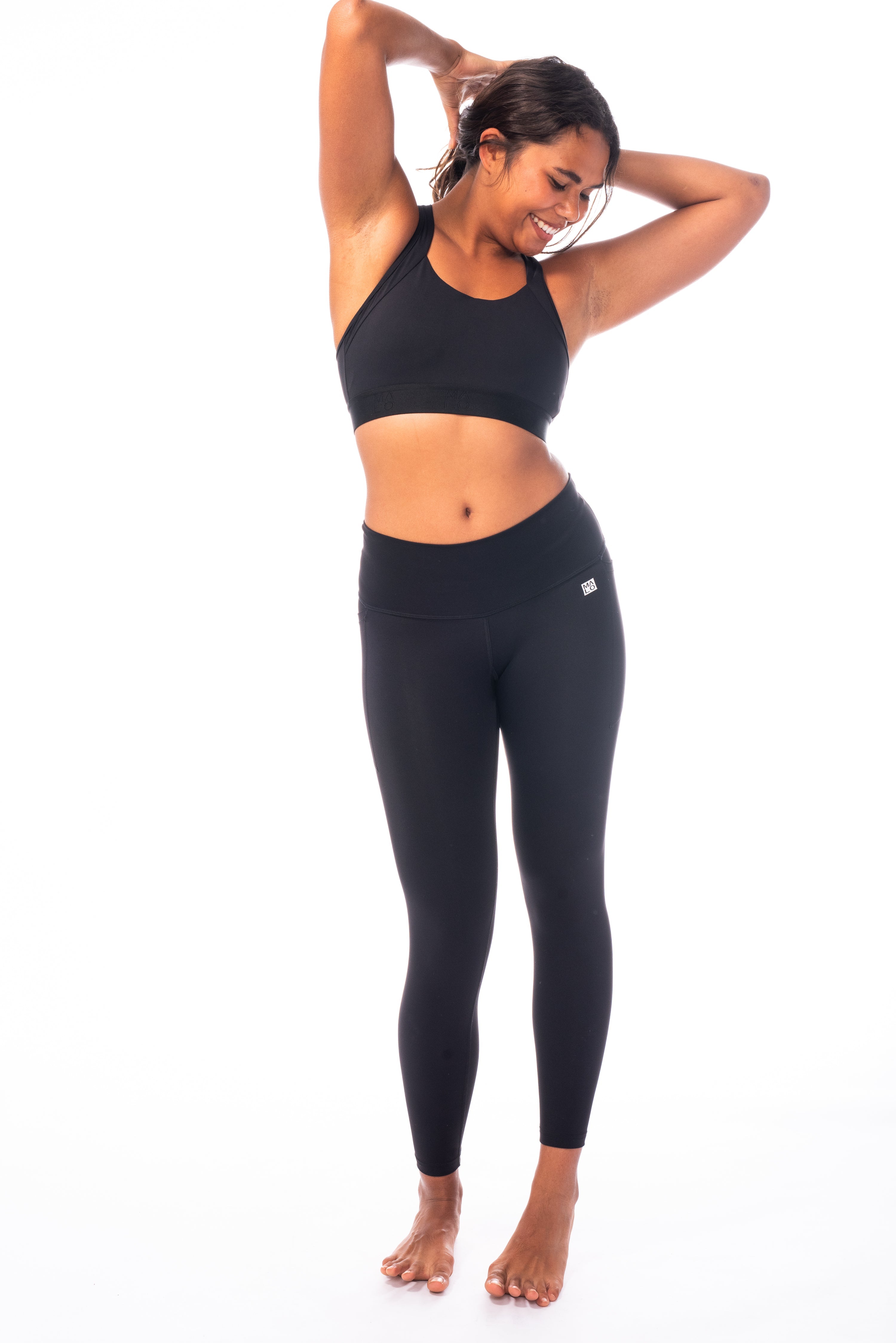 WYN by MALO on the run 7/8 tights - black