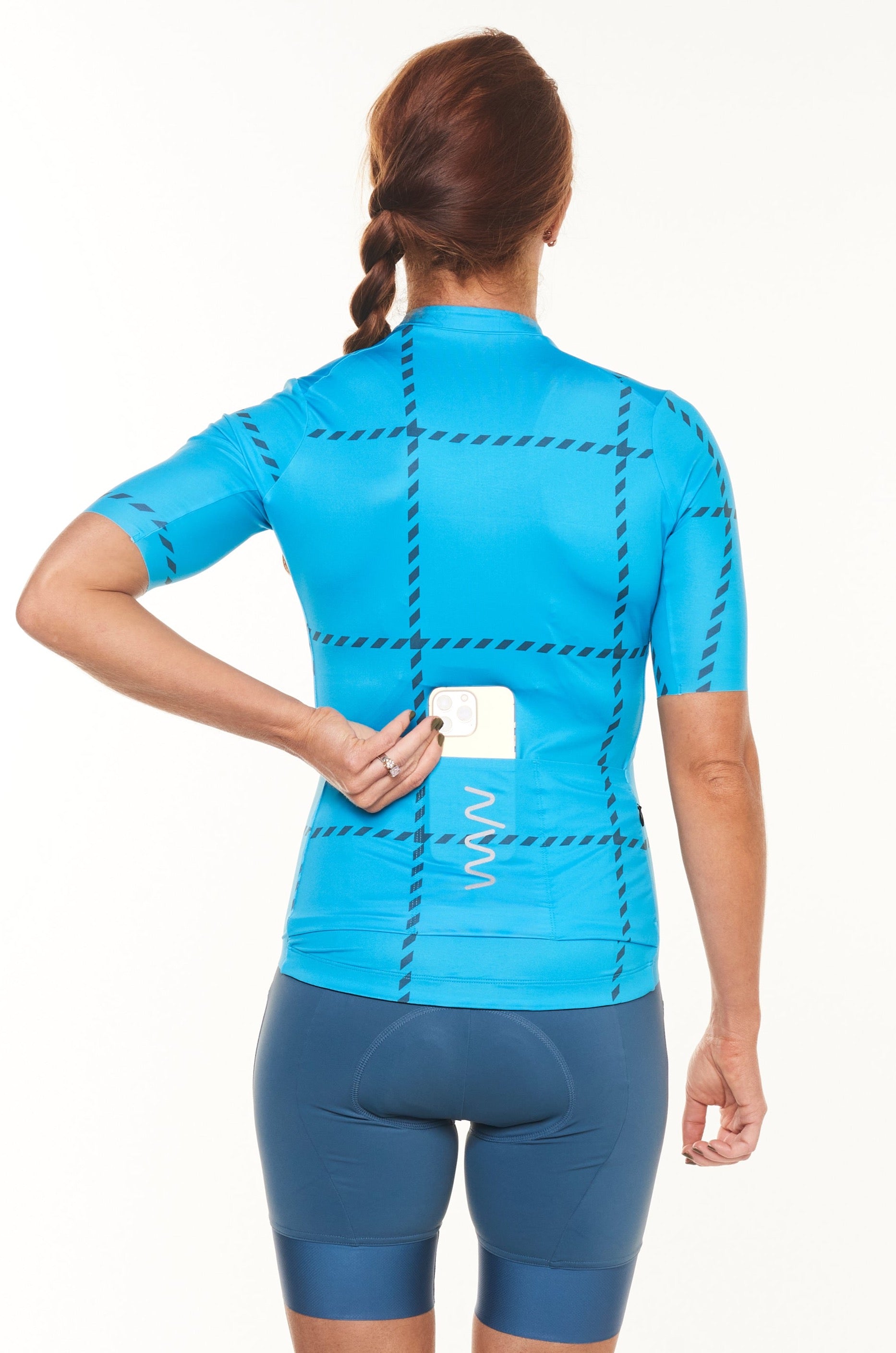 women's ROAM premium cycling jersey - sierra blues