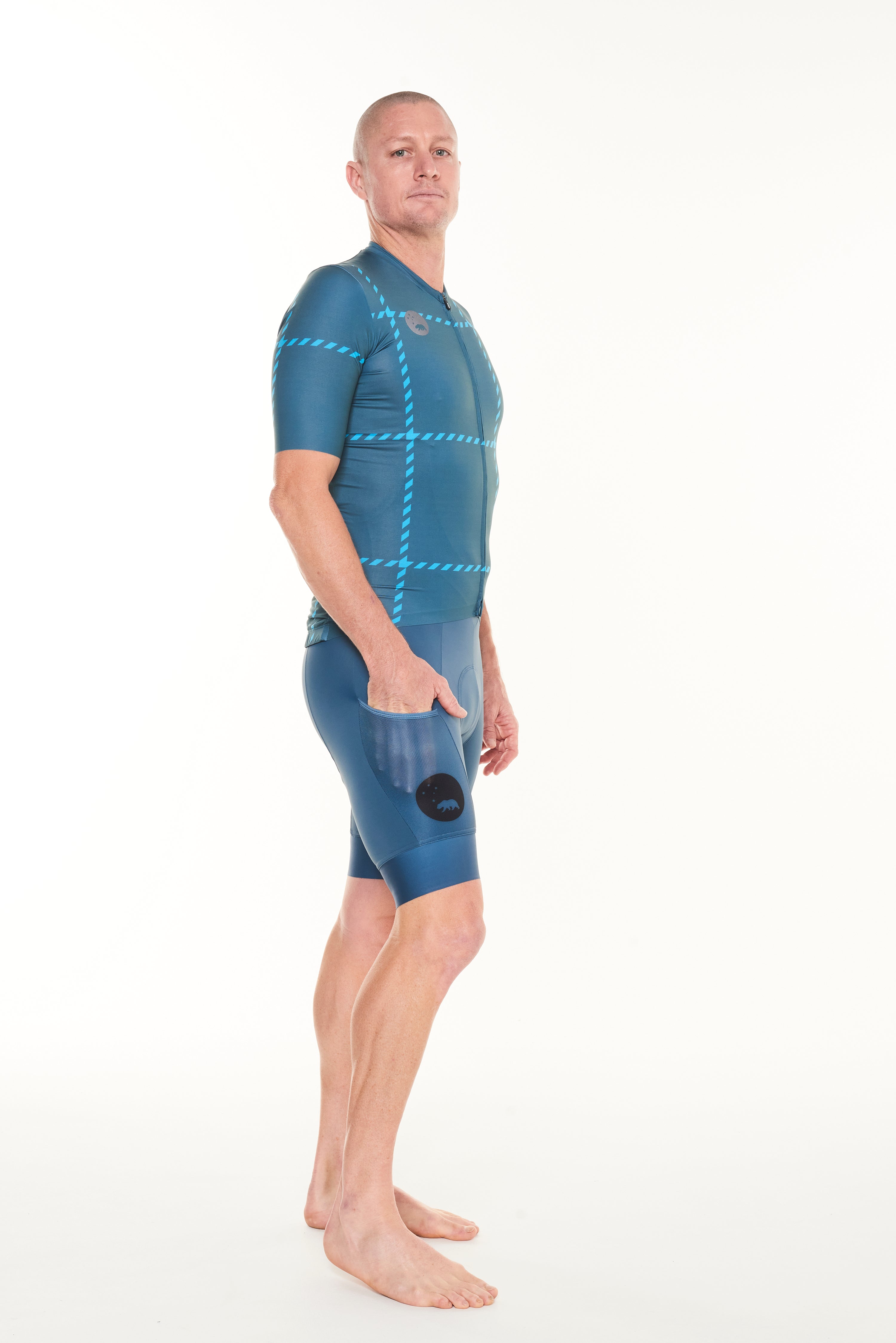 men's ROAM premium cycling jersey - sierra blues