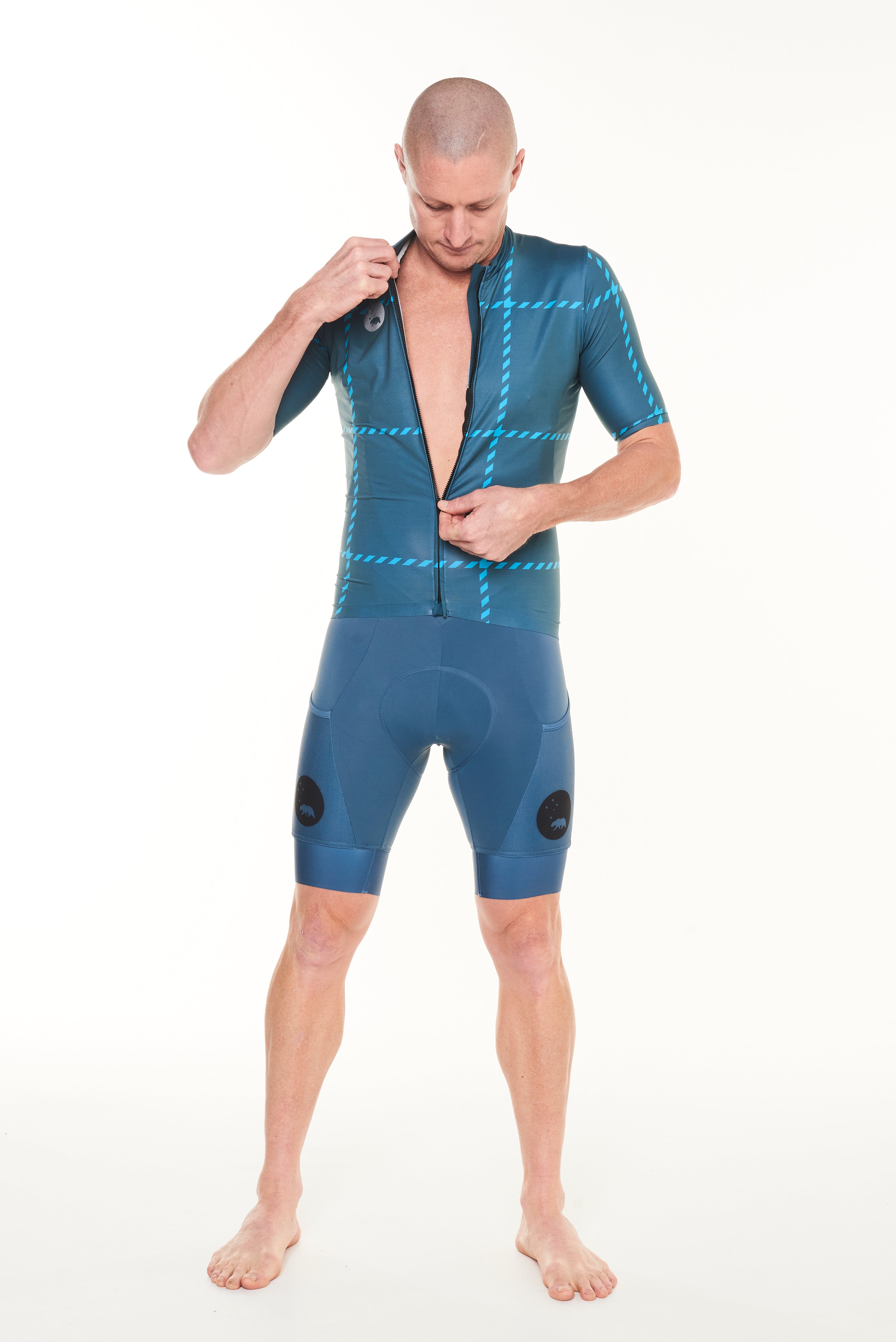 men's ROAM premium cycling jersey - sierra blues