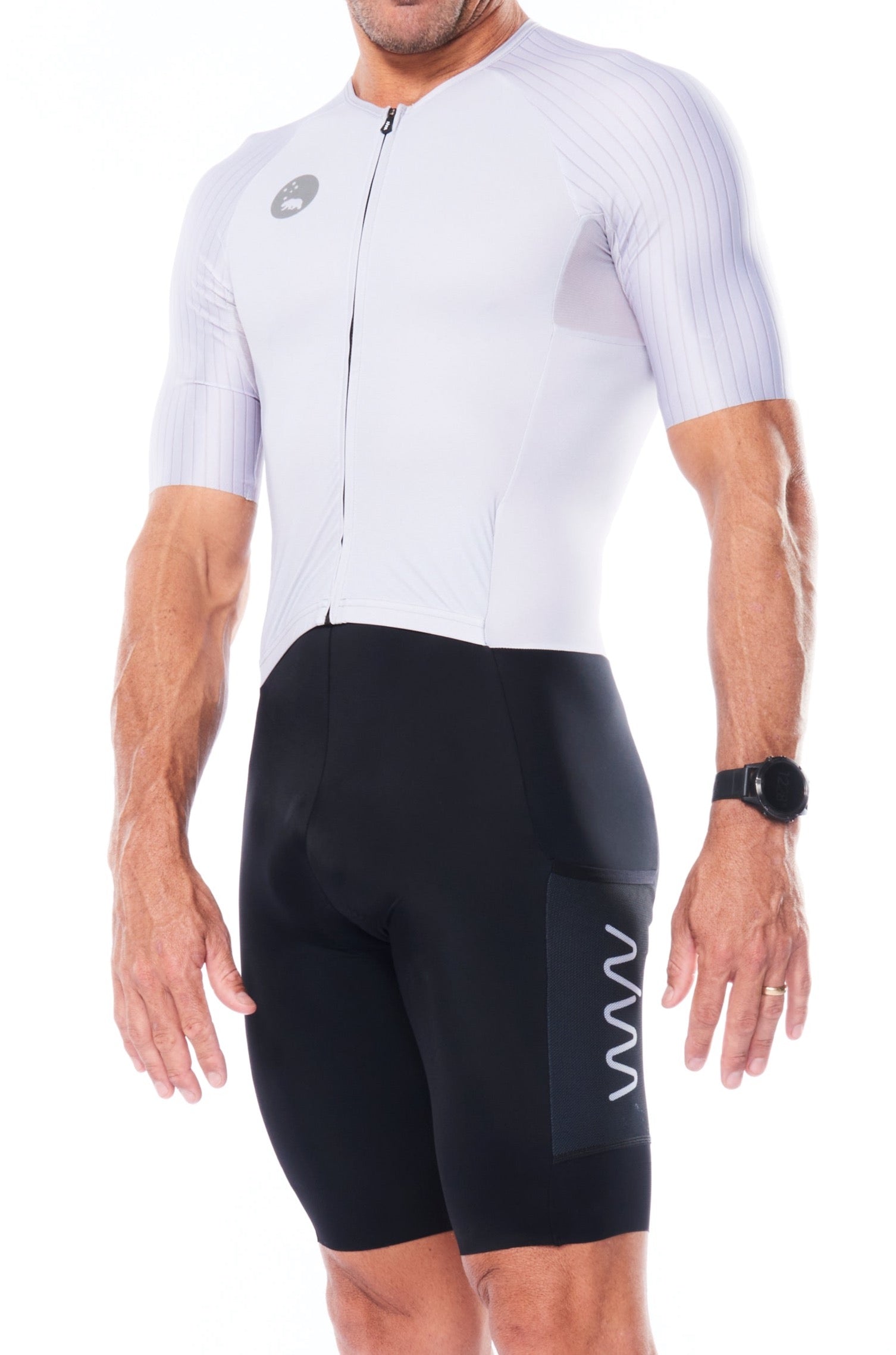 men's hi velocity X triathlon suit - silver