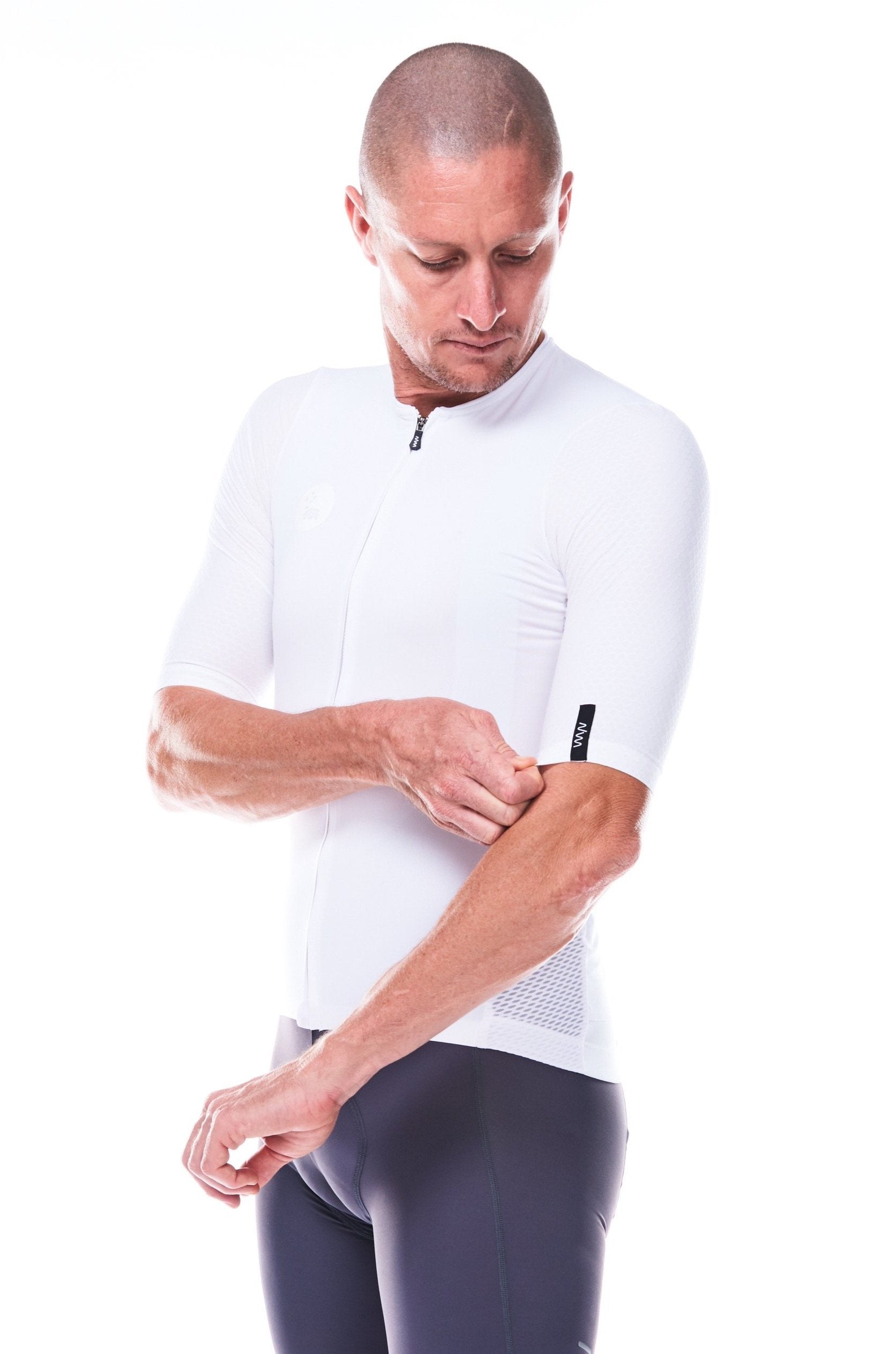 Men's LUCEO Hex Racer Cycling Jersey - White
