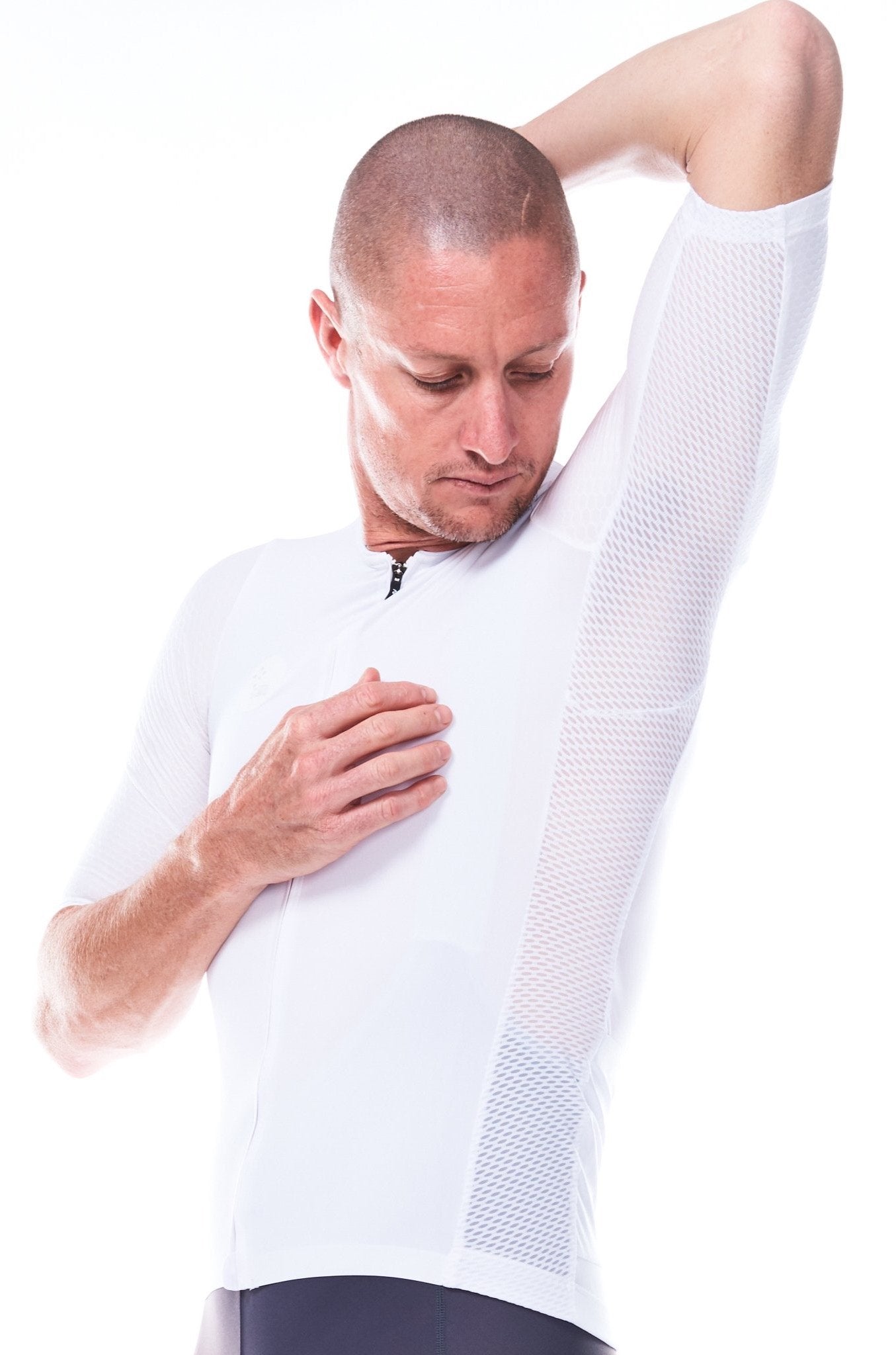 Men's LUCEO Hex Racer Cycling Jersey - White