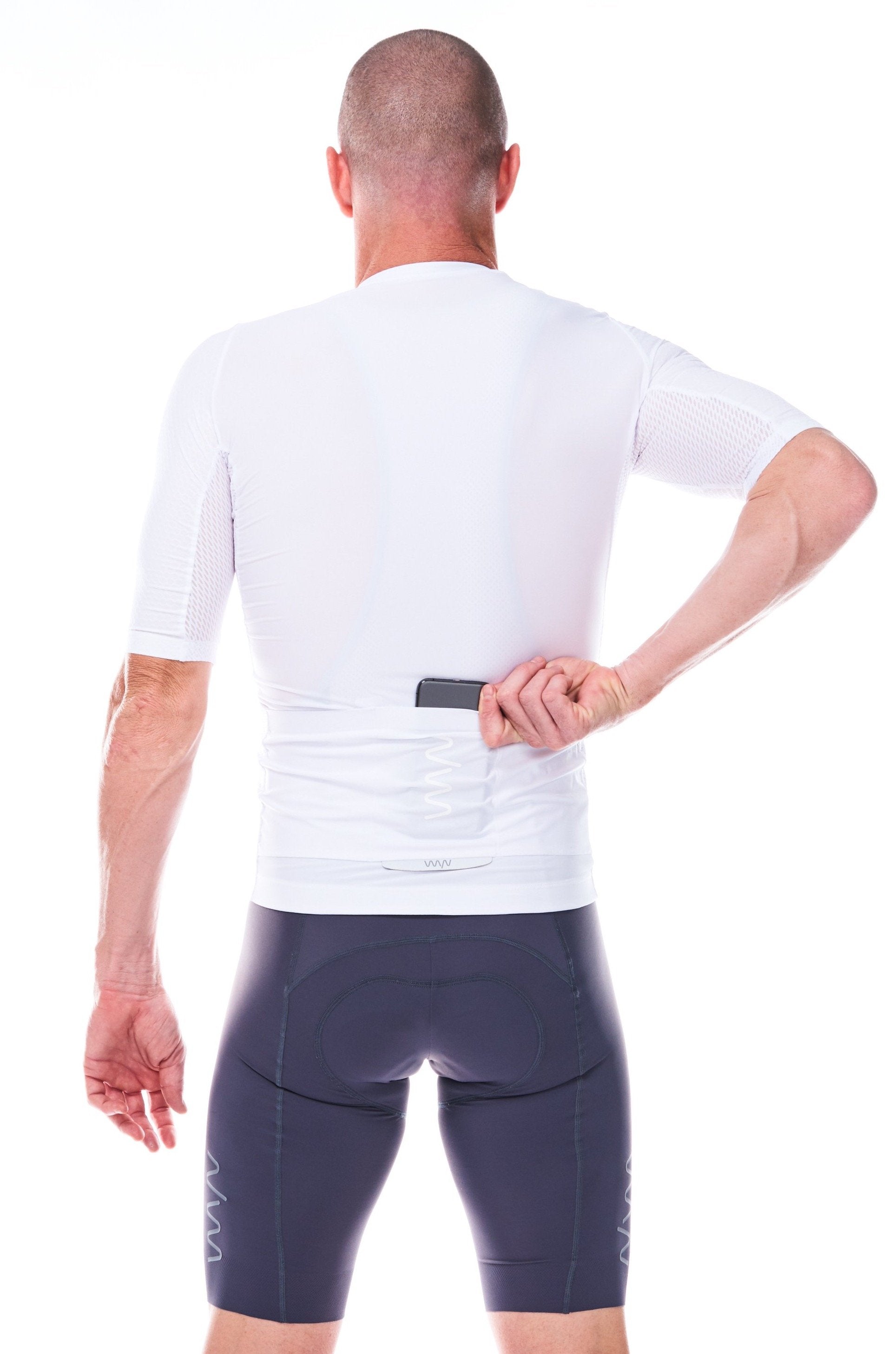 Men's LUCEO Hex Racer Cycling Jersey - White