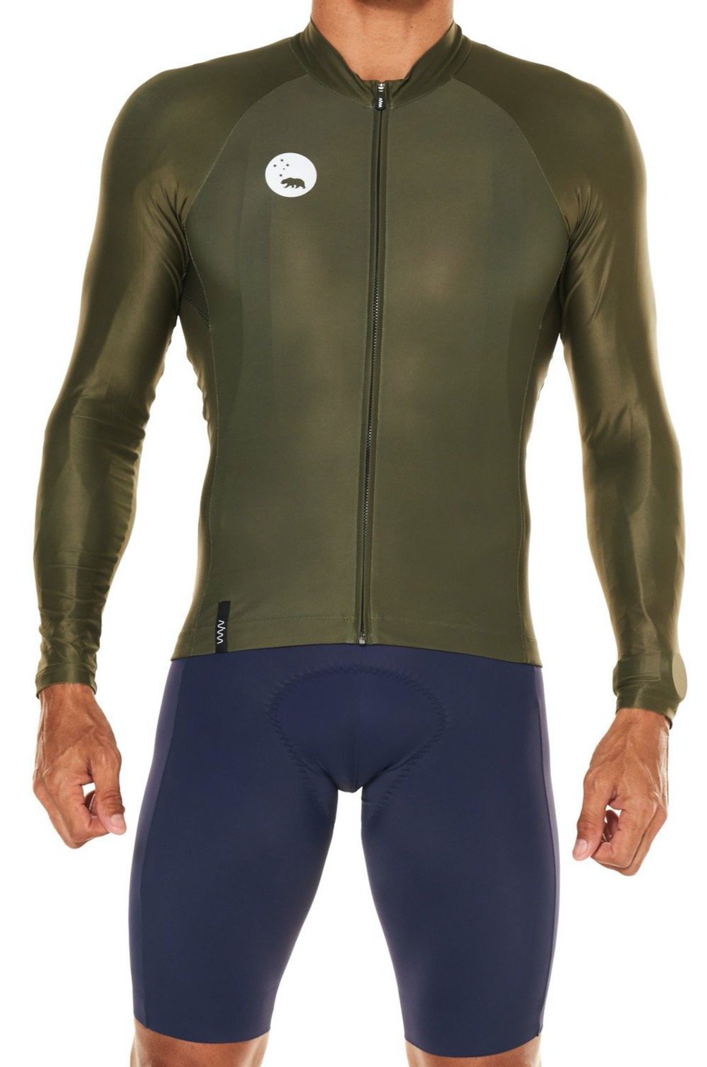 Men's Lightweight Long Sleeve Cycling Jersey - Olive
