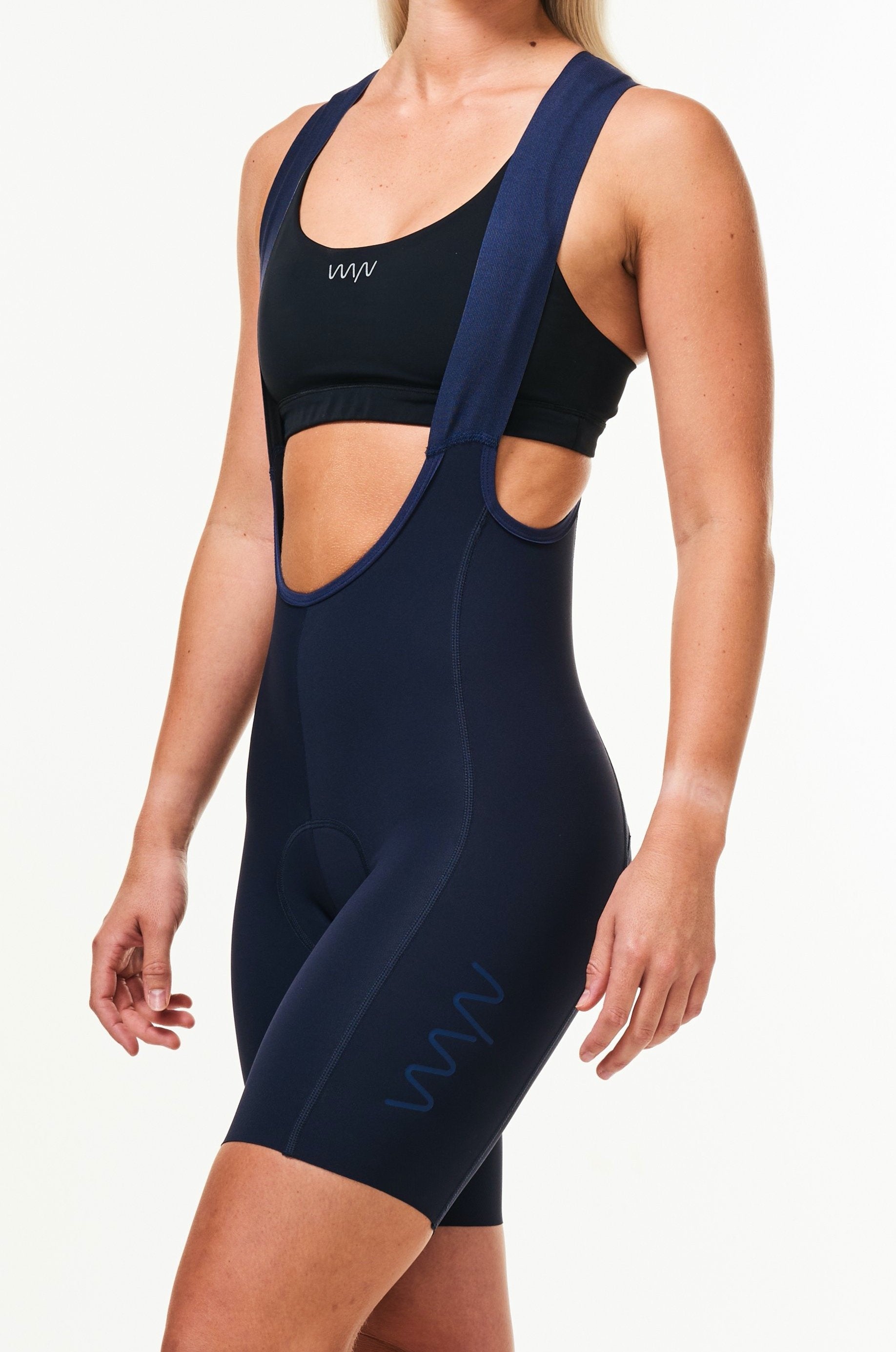women's velocity 2.0 cycling bib shorts - matte deep navy