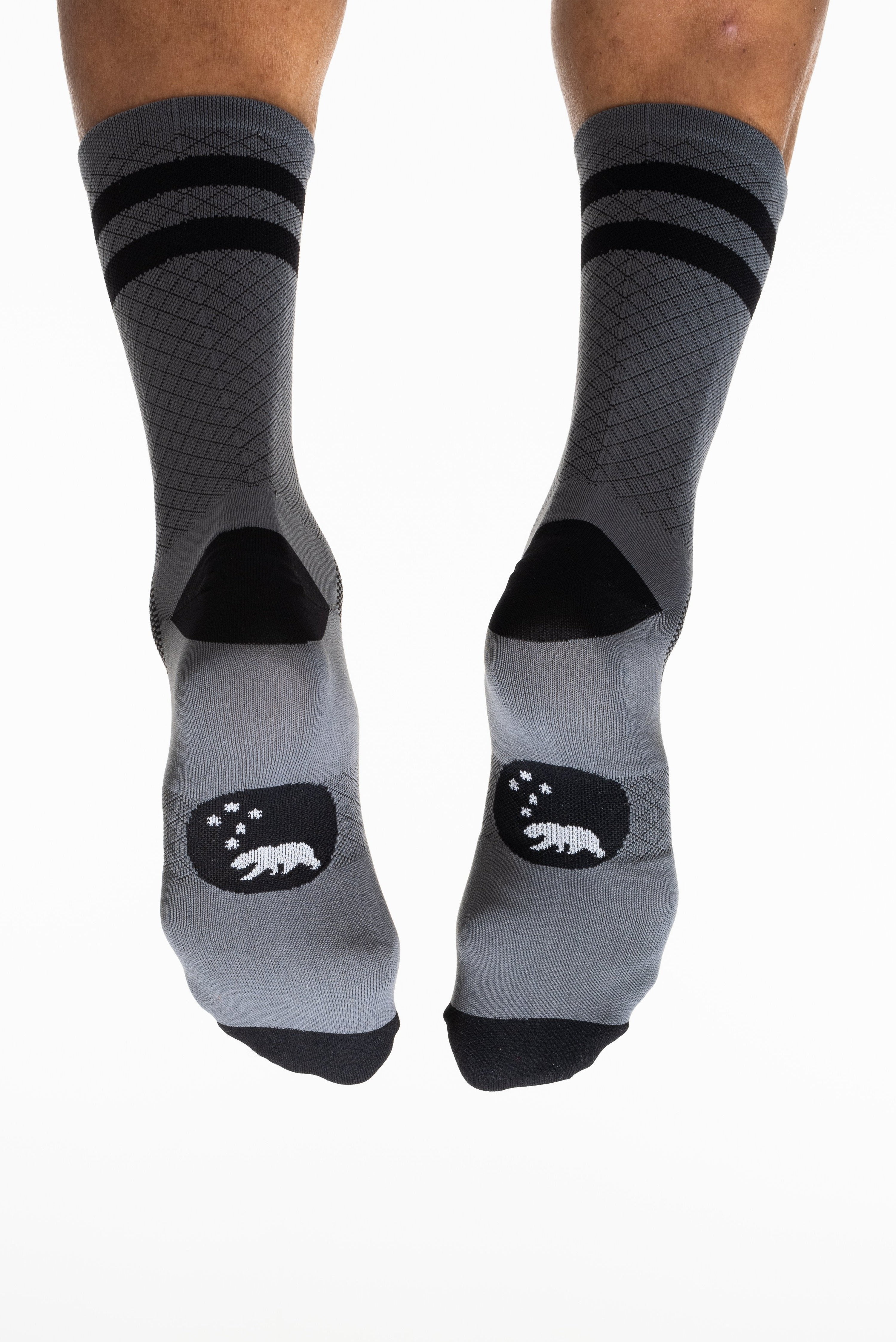 two-stripe sock - grey