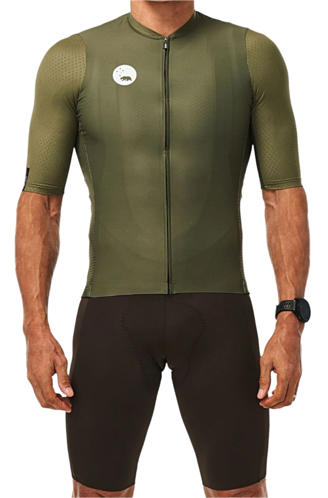 Men's LUCEO Hex Racer Cycling Jersey - Olive