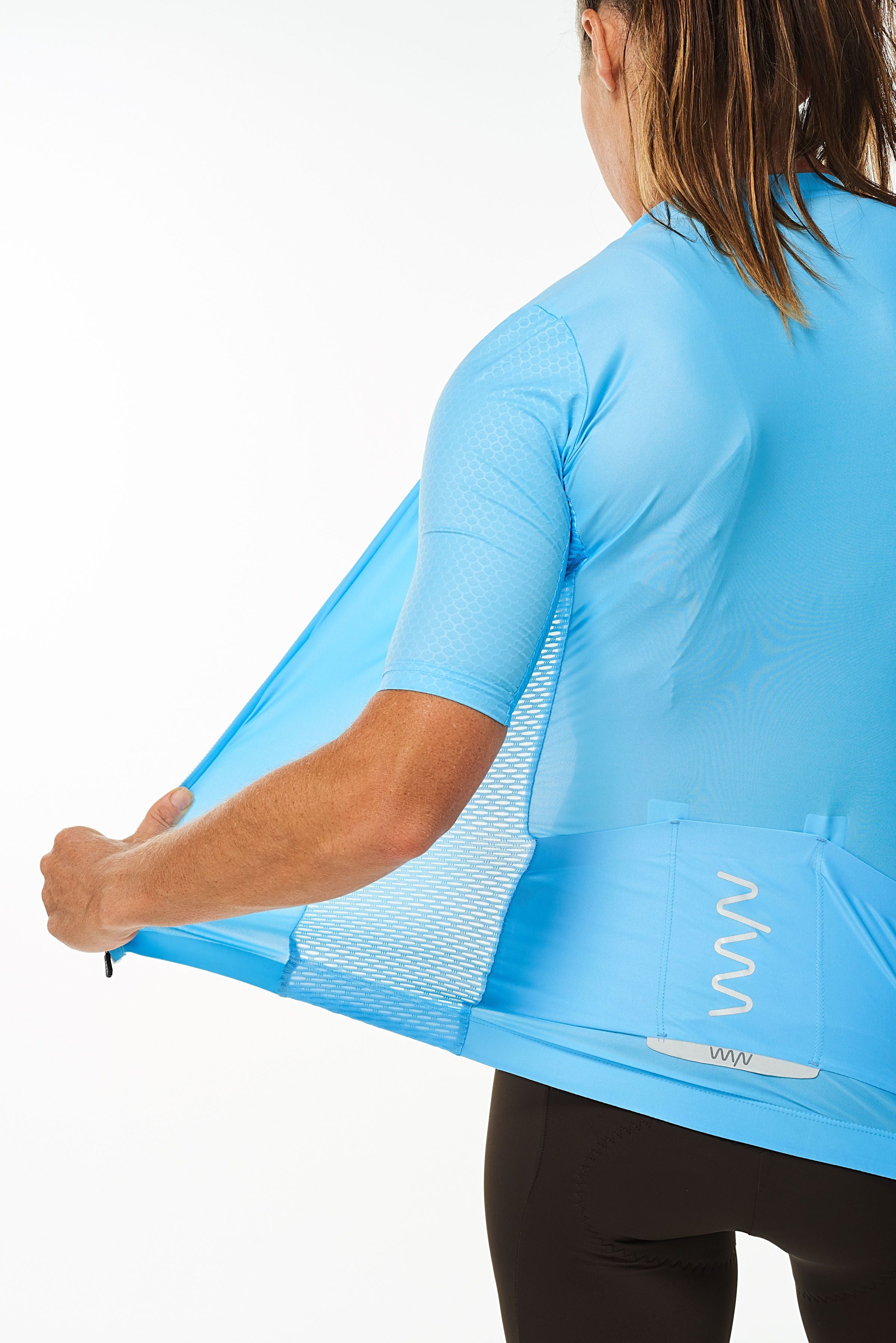 Women's LUCEO Hex Racer Cycling Jersey - Sky Blue