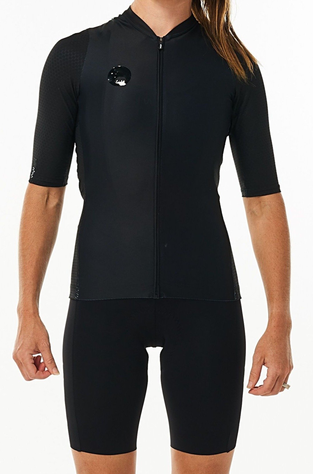 women's LUCEO hex racer cycling jersey - black