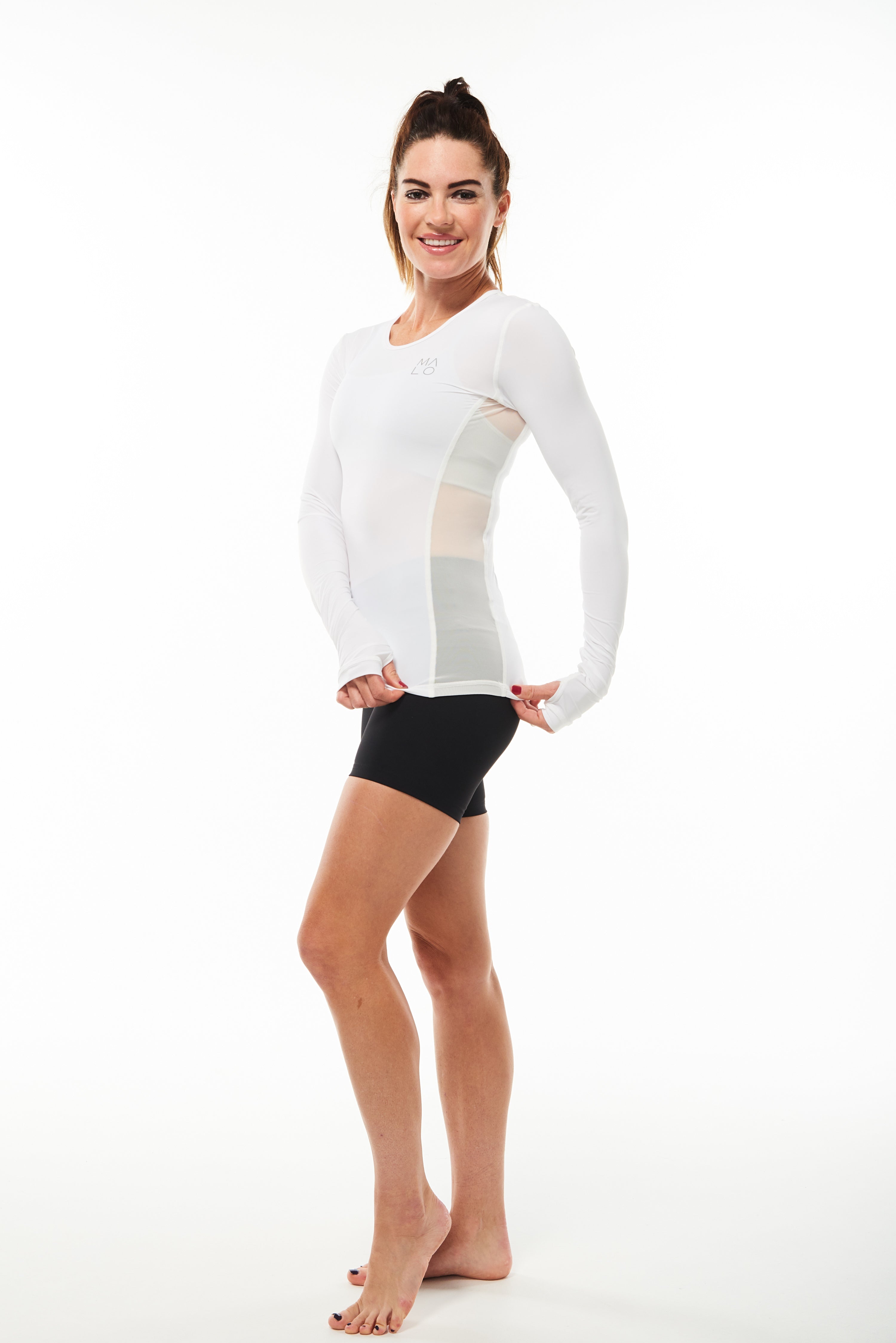 WYN by MALO women's endure long sleeve - white