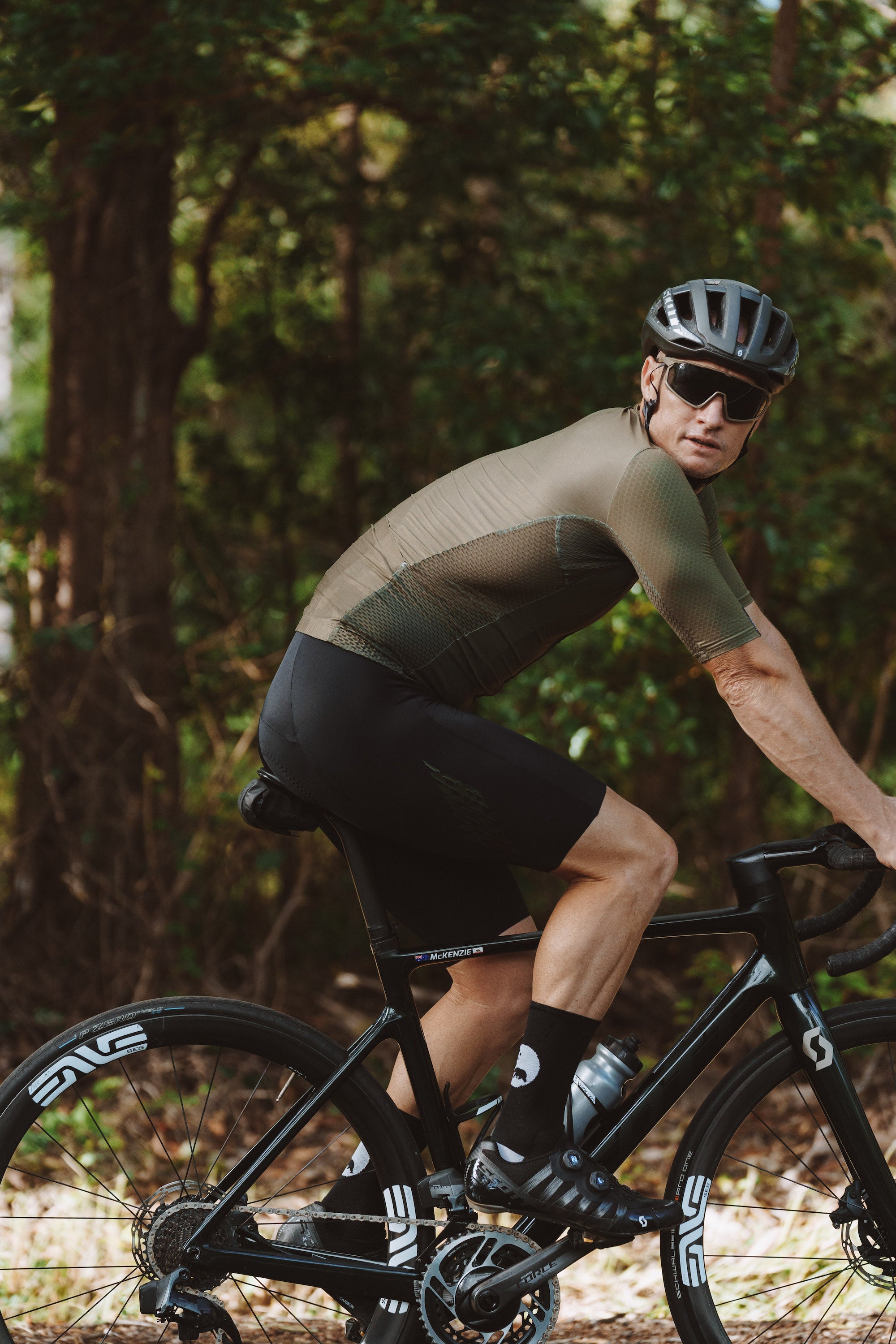 Men's LUCEO Hex Racer Cycling Jersey - Olive