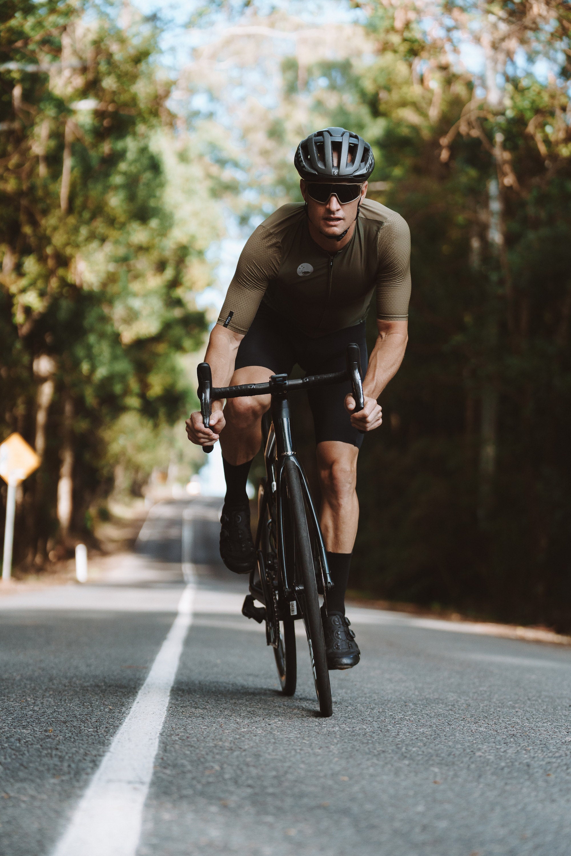 Men's LUCEO Hex Racer Cycling Jersey - Olive