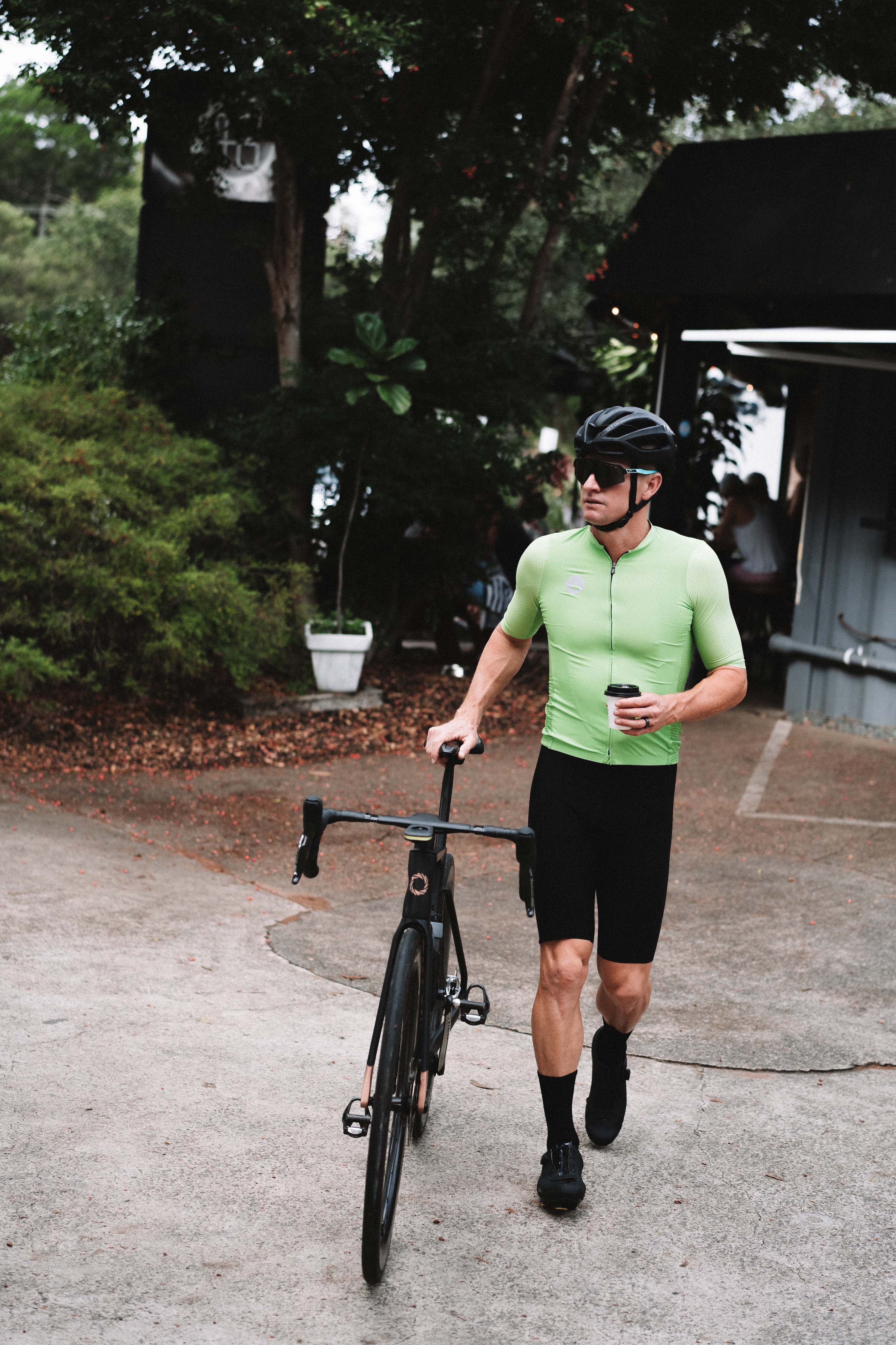 Men's LUCEO Hex Racer Cycling Jersey - Lime Green