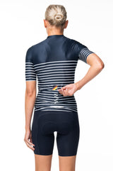 women's WC23 premium cycling jersey - navy stripe