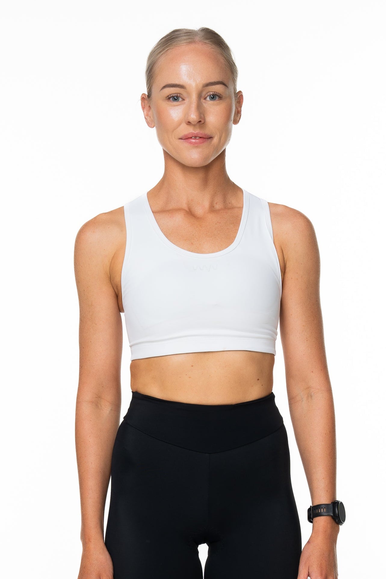 Women's Racergirl Racerback Sports Bra - White (Wave Edition)