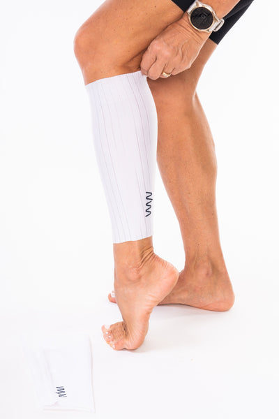Unisex aero calf sleeves - white – WYN republic AU