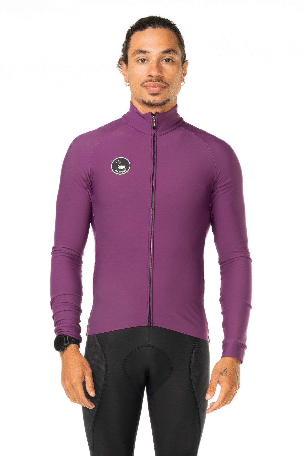 Men's Italian Thermal Cycling Jacket - Tyrian