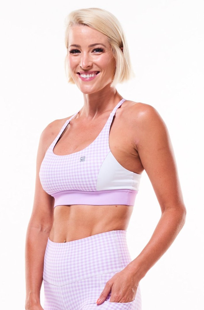 WYN by MALO Sunshine Bra - Lavender Gingham