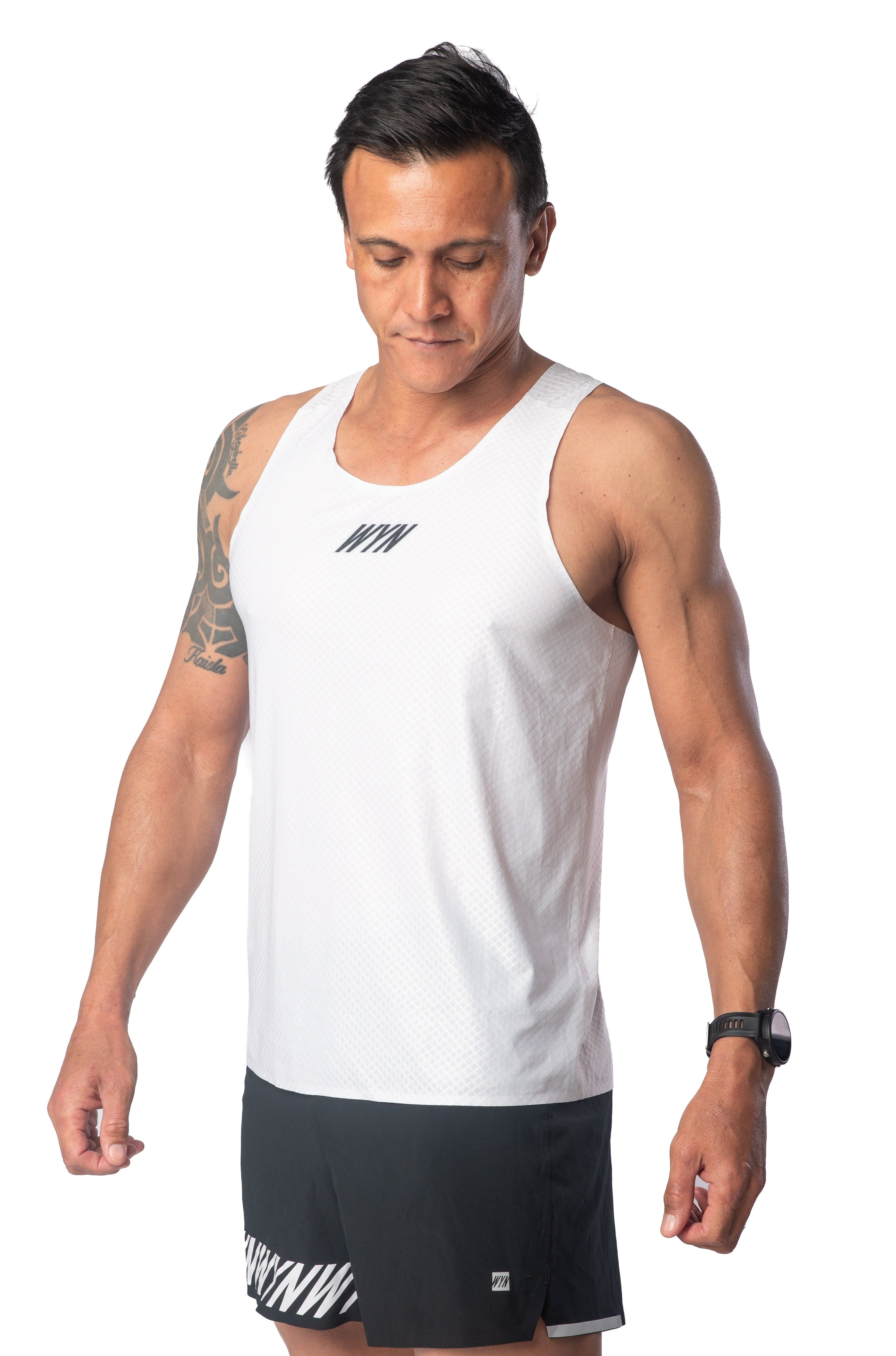 Men's WYN Active Club Tank - White