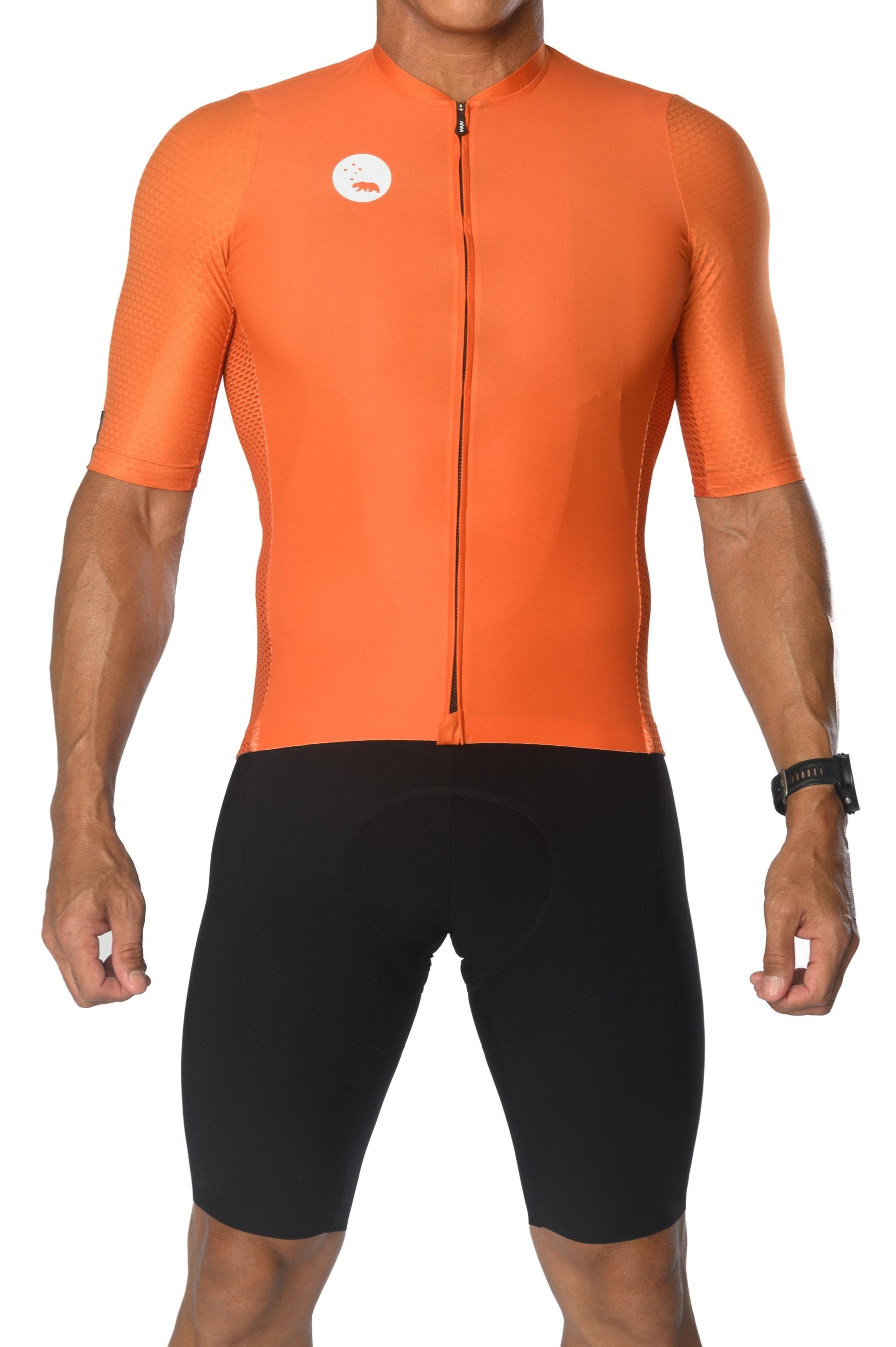 Men's LUCEO Hex Racer Cycling Jersey - Orange