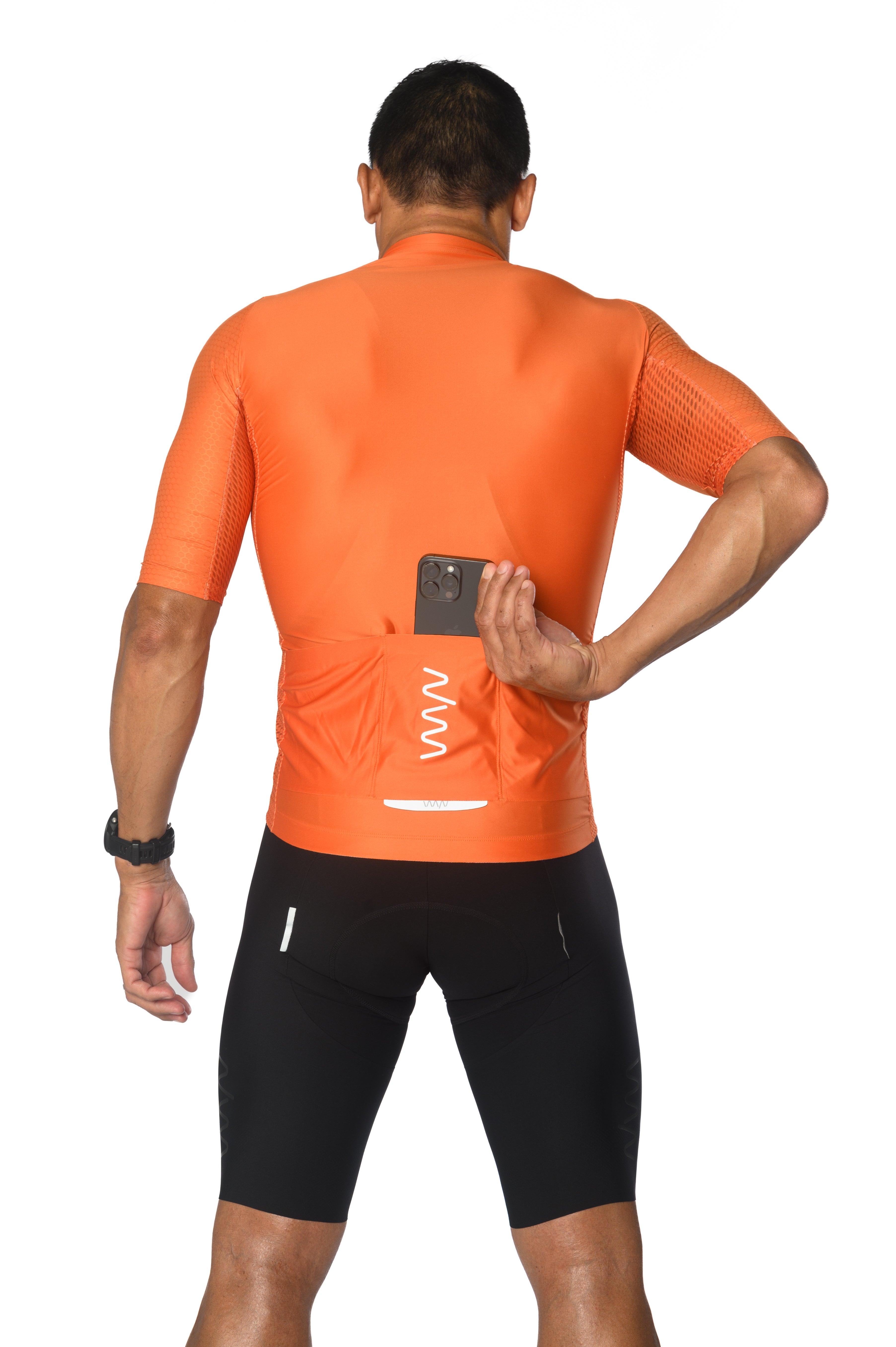 Men's LUCEO Hex Racer Cycling Jersey - Orange