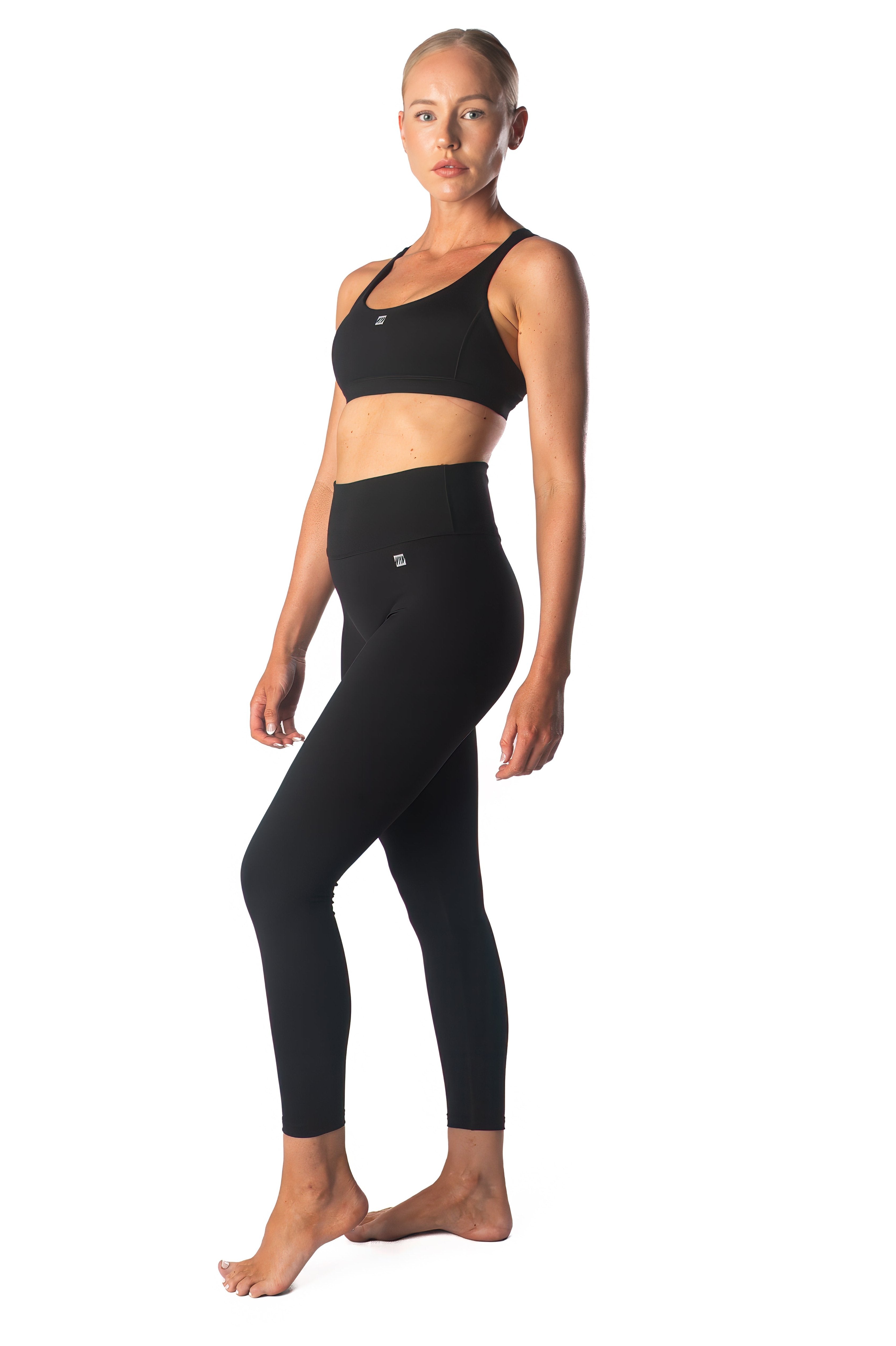 Women's Hybrid Full Length Tights - Black